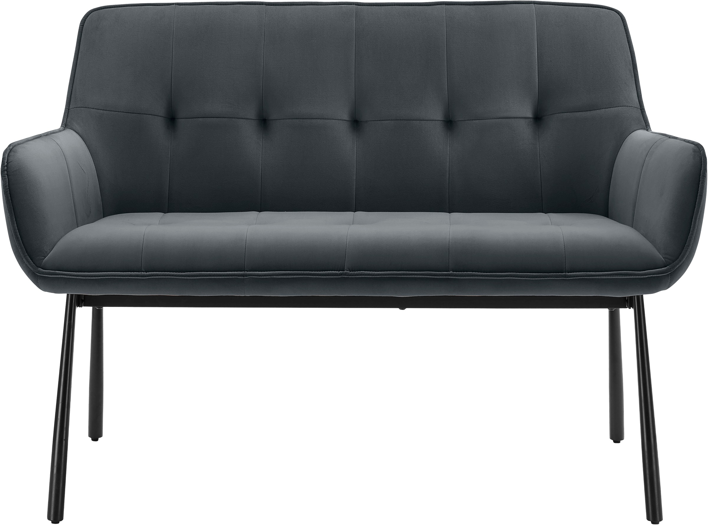 OTTO home Bank »Lika« weicher Veloursbezug, schwarzes Metallgestell, zwei Breiten