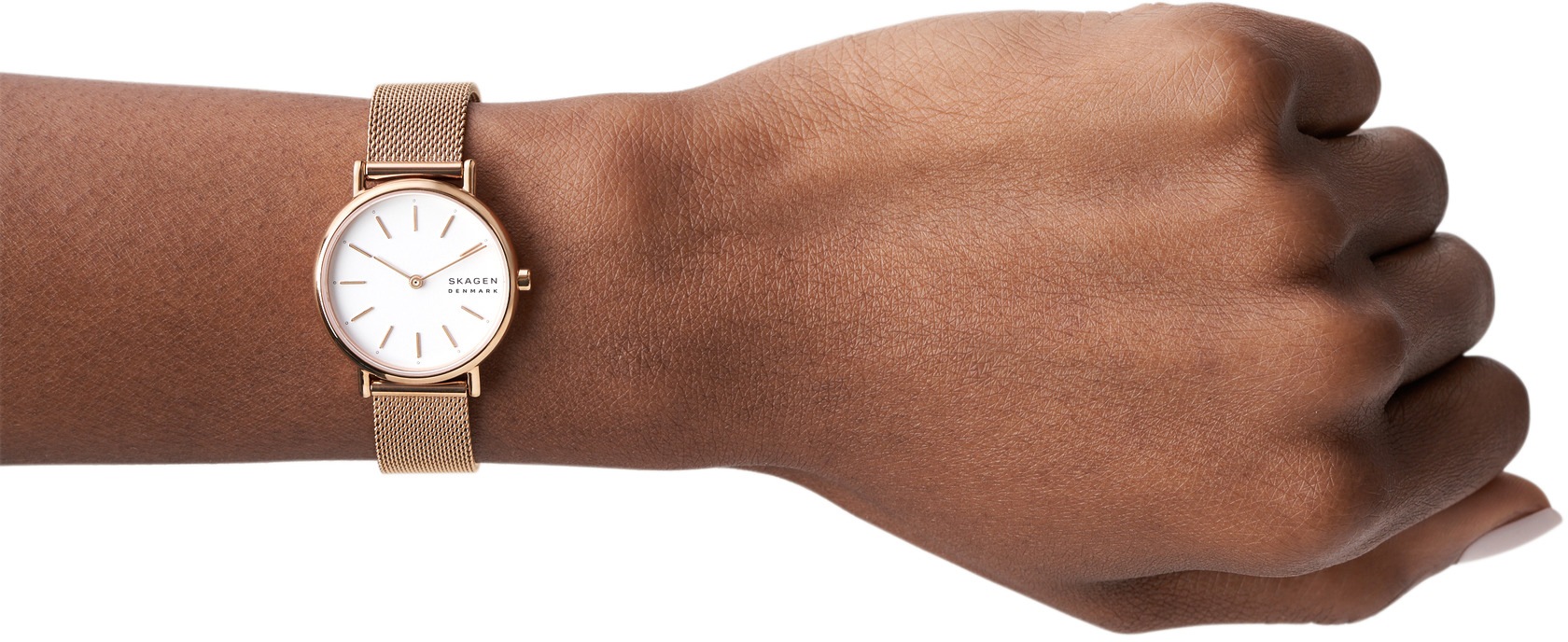 Skagen Quarzuhr »SIGNATUR LILLE«, Armbanduhr, Damenuhr, analog, Edelstahlarmband