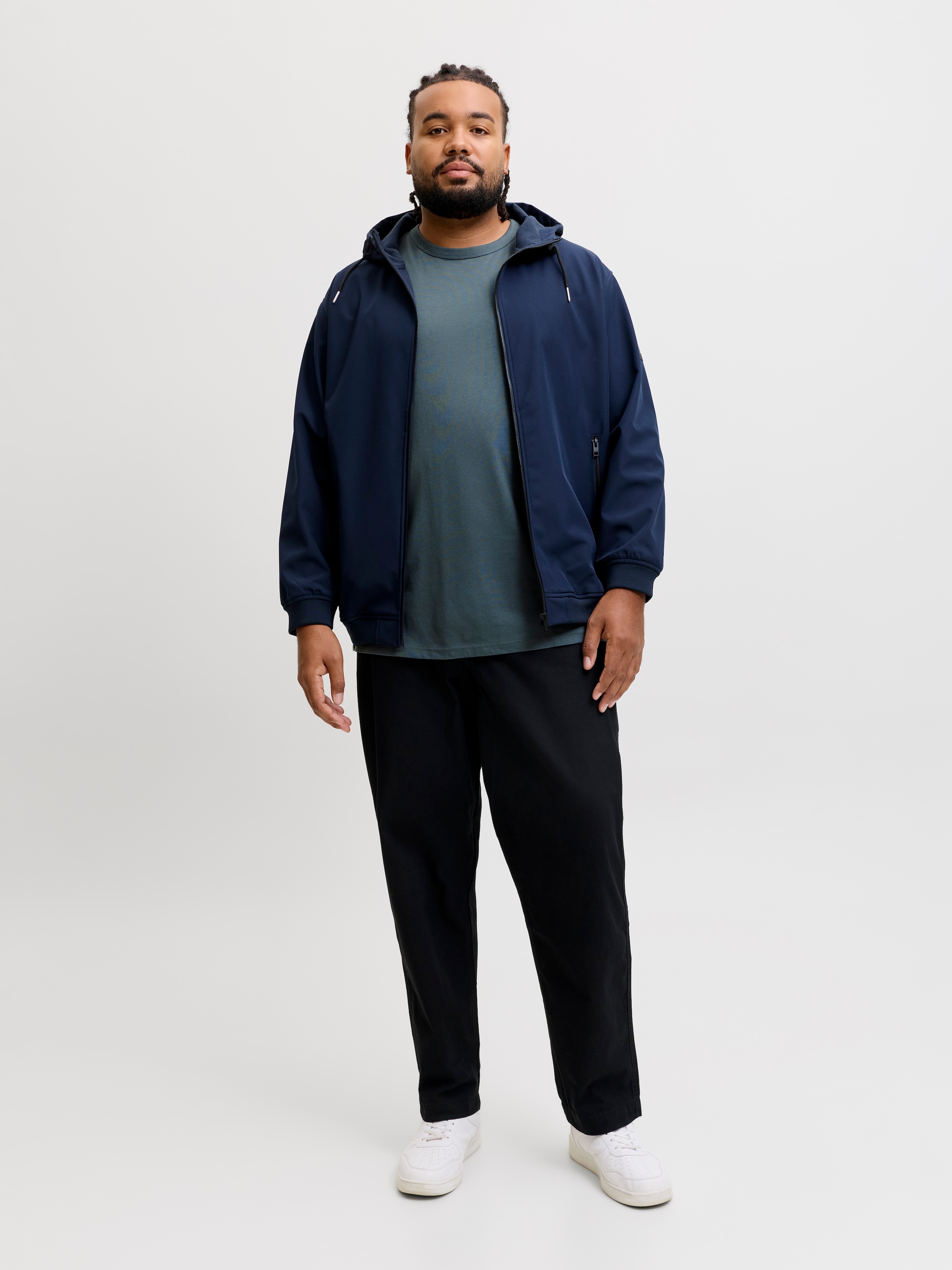 Jack & Jones PlusSize T-Shirt »JJCLEVELAND TEE SS CREW NECK PLS« Baumwolle, regular fit