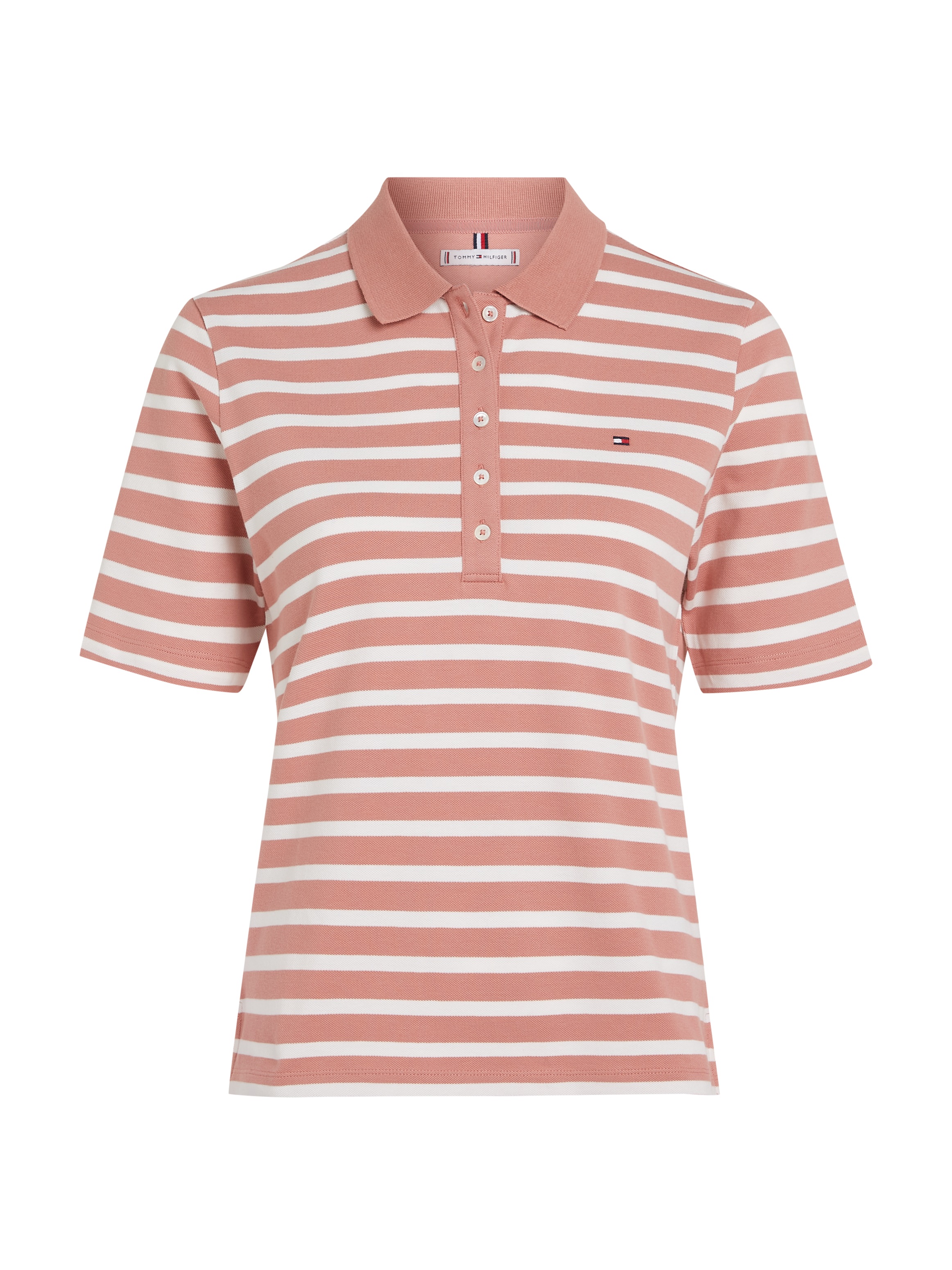 Tommy Hilfiger Poloshirt »1985 REG PIQUE STRIPE POLO SS«, mit dezenter Tommy Hilfiger Logostickerei