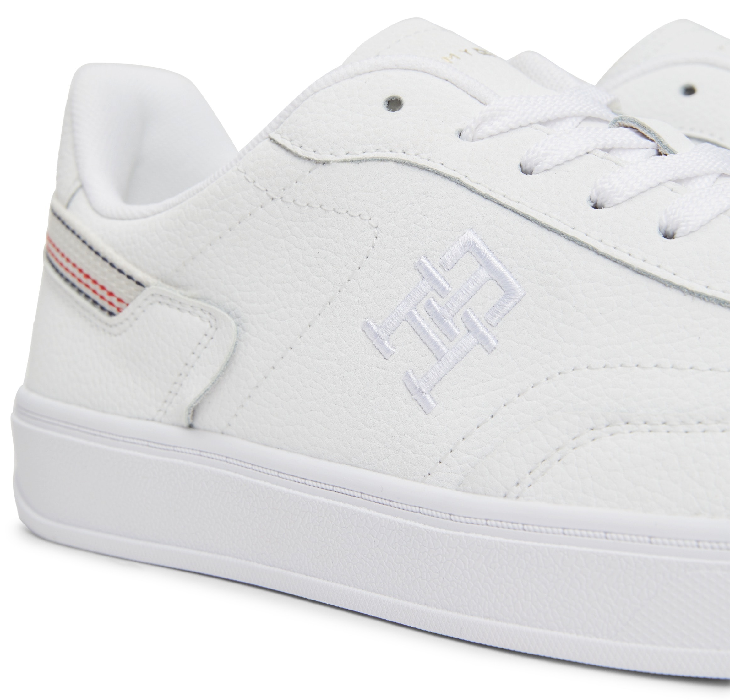 Tommy Hilfiger Plateausneaker »TH HERITAGE COURT SNEAKER STRPS«, Freizeitschuh, Halbschuh, Schnürschuh mit seitlichem Monogramm