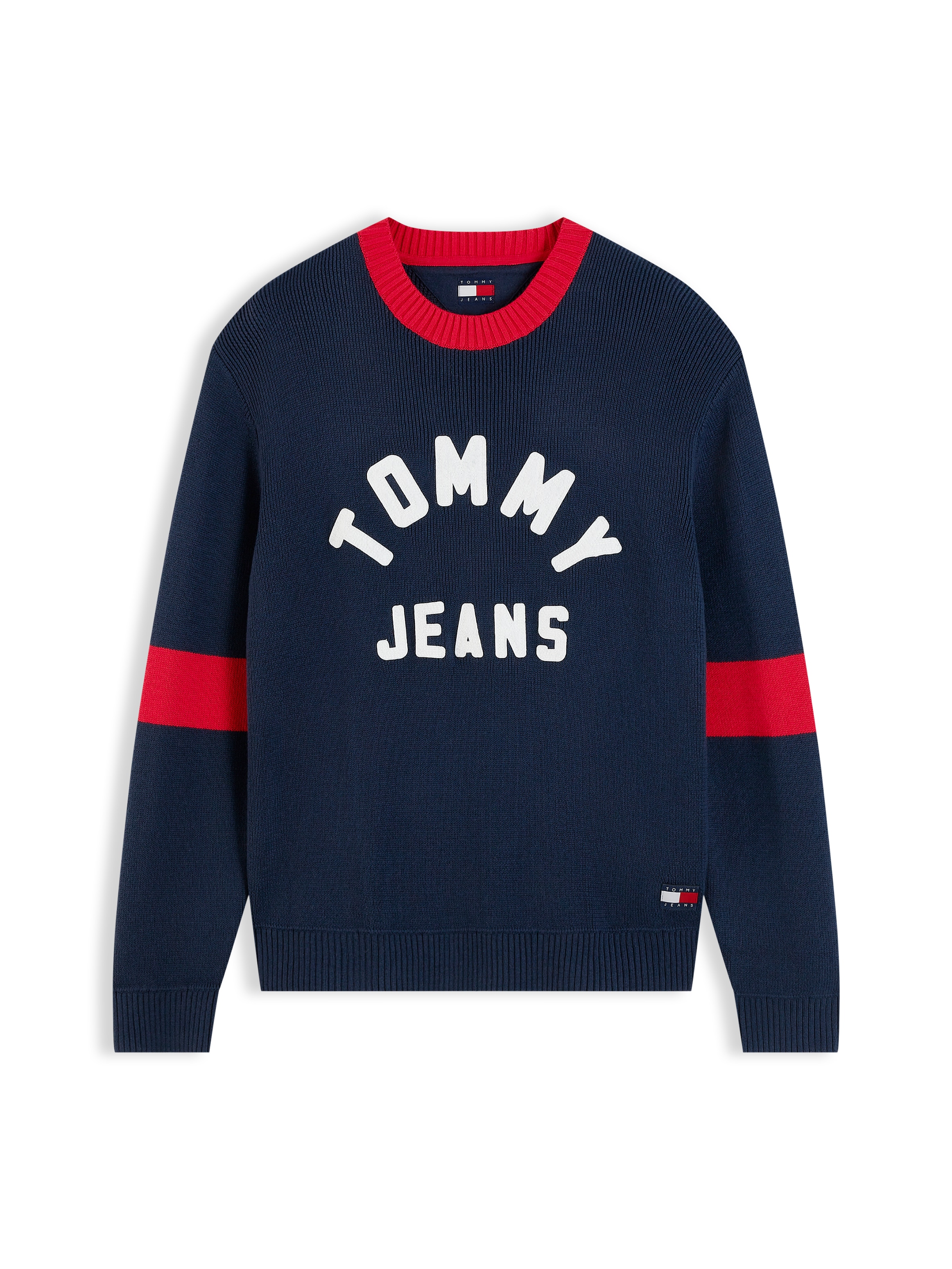 Tommy Jeans Rundhalspullover »TJM REGULAR NEW CLASSICS SWEATER« mit Logo-Applikation