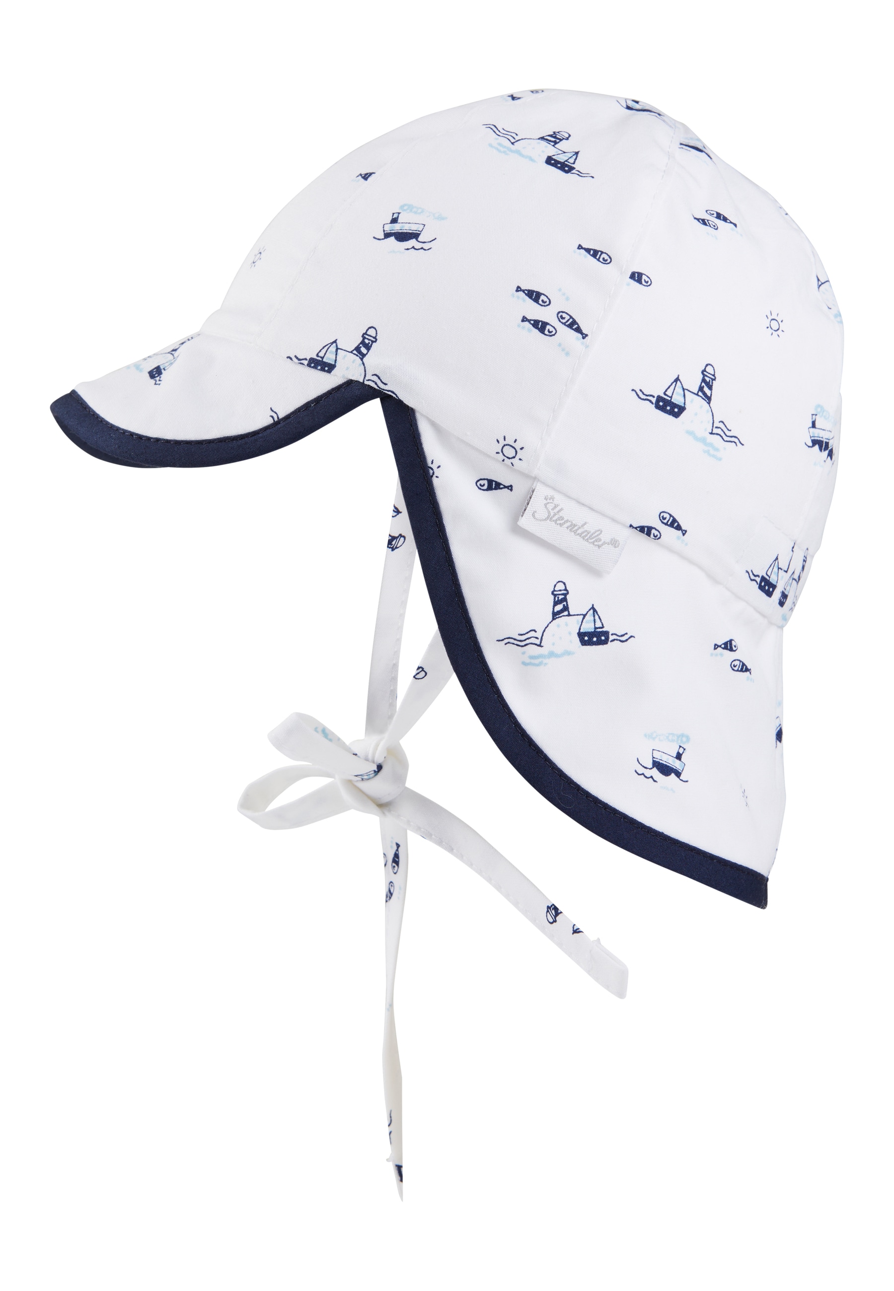 Sterntaler® Schirmmütze »Schirmmütze mit Nackenschutz Leuchttürme«
