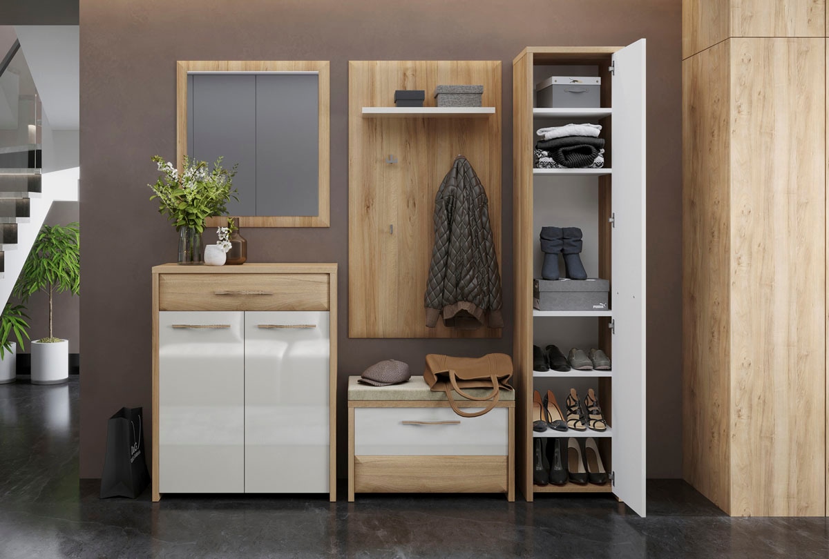 Home affaire Garderobenschrank »Gala«, hochwertig UV lackiert, Soft-Close-Funktion, Höhe 192cm