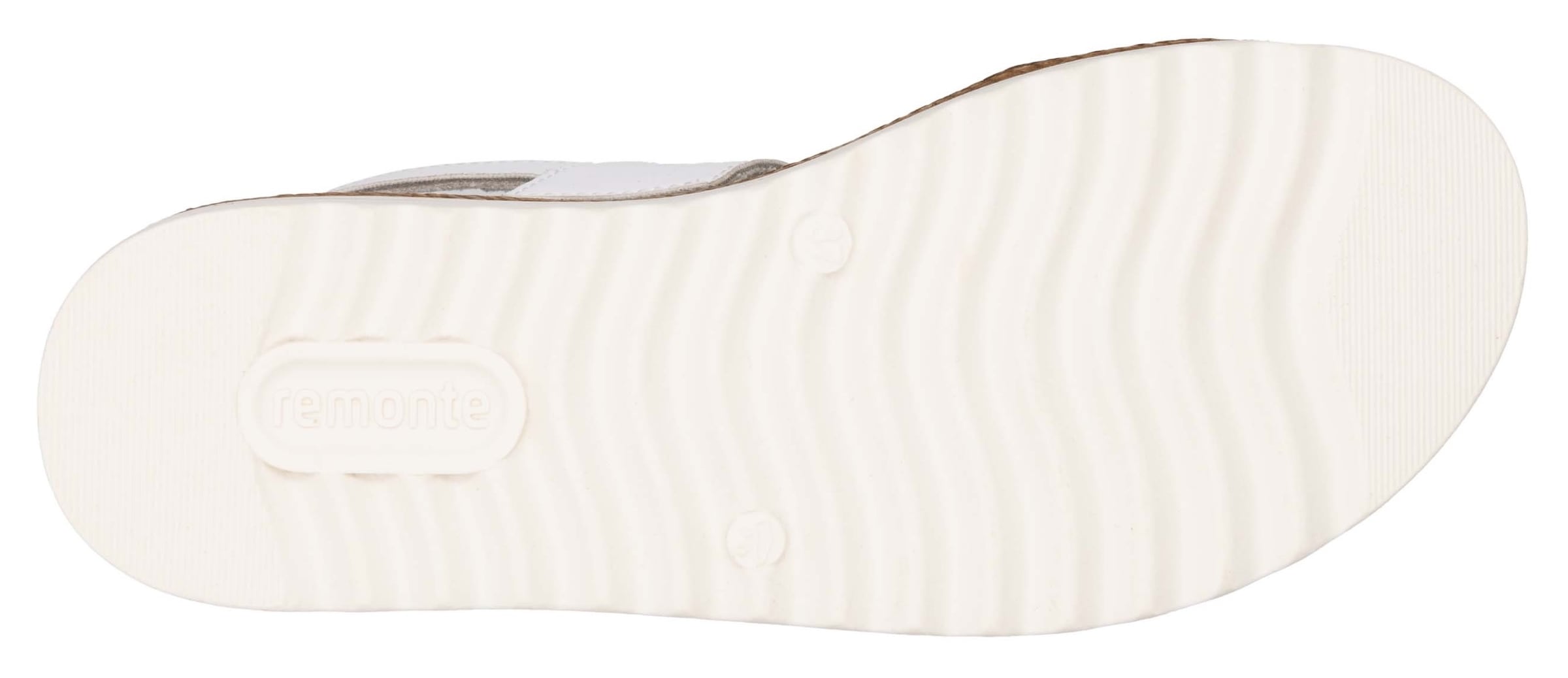 Remonte Keilsandalette »ELLE-Collection«, Sommerschuh, Sandale, Keilabsatz, mit Flechtbandage im Metalliclook