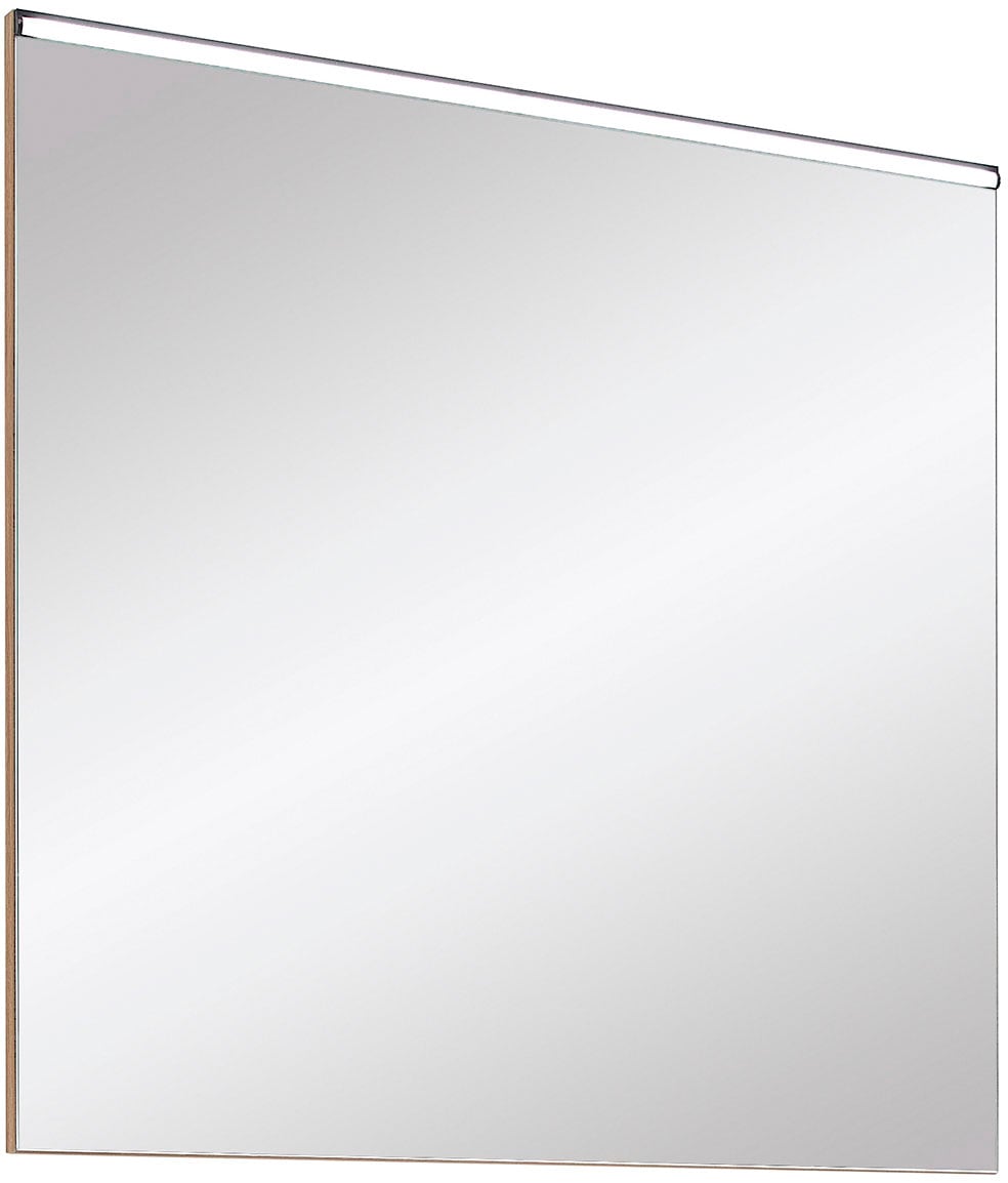 Saphir LED-Lichtspiegel »Quickset 395 Spiegel inkl. LED-Lichtprofil, 70 cm breit, 12V LED«, Flächenspiegel in Riviera Eiche quer Nachbildung, 7,4 Watt