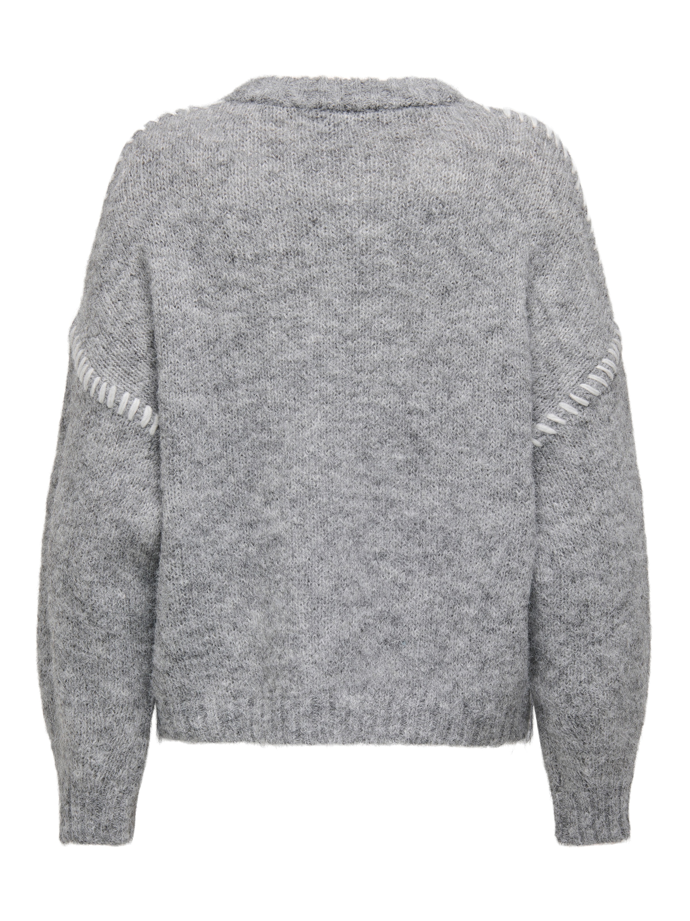 JDY Rundhalspullover »JDYZOEY LIFE L/S ON STITCH PULL KNT NOOS« mit dekorativen Ziernähten