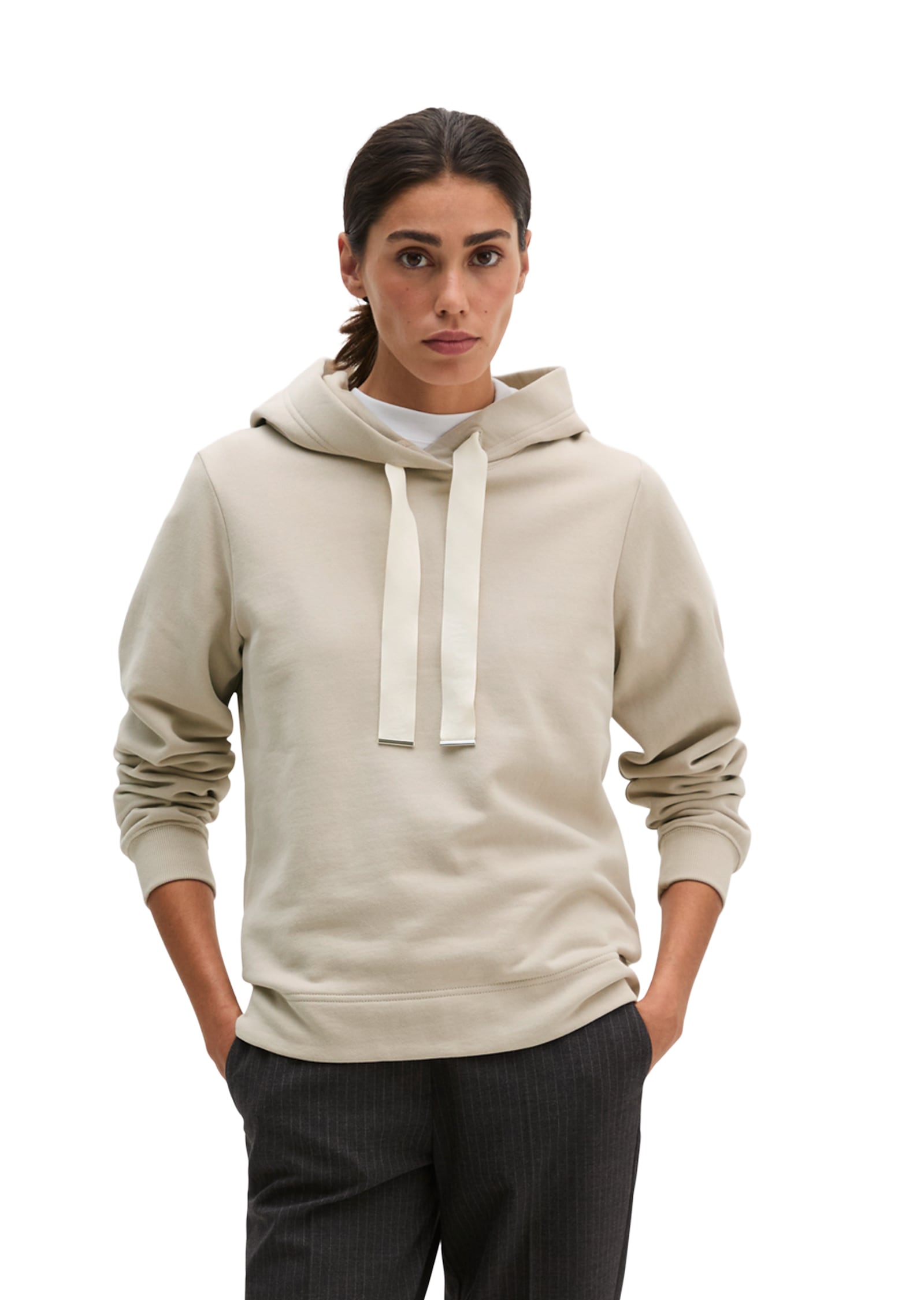 Marc O'Polo Hoodie , relaxed mit gepeachter Oberfläche
