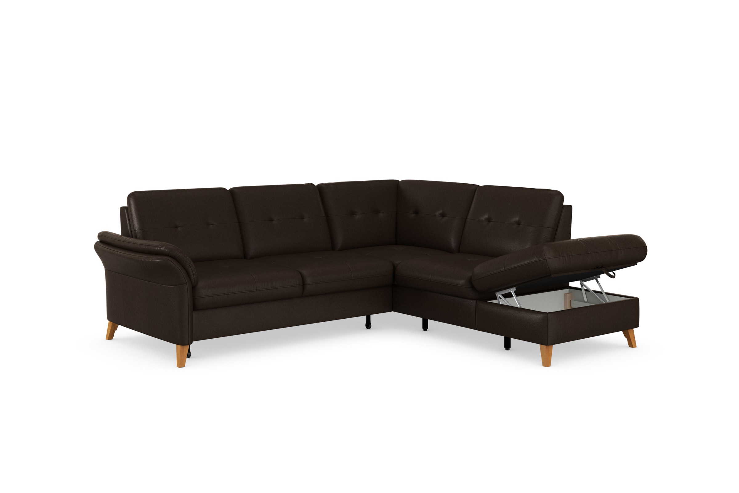 sit&more Ecksofa »Göteborg«, inkl. Sitztiefenverstellung, wahlweise mit Bettfunktion & Bettkasten