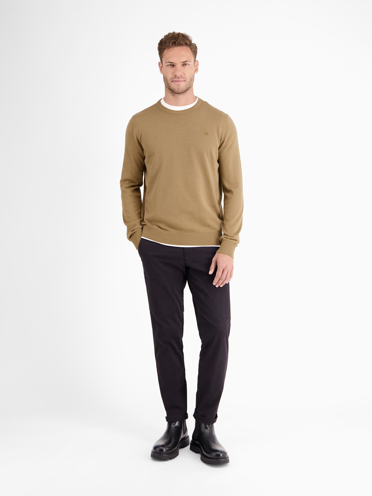 LERROS Strickpullover »LERROS Crewneck Strickpullover«