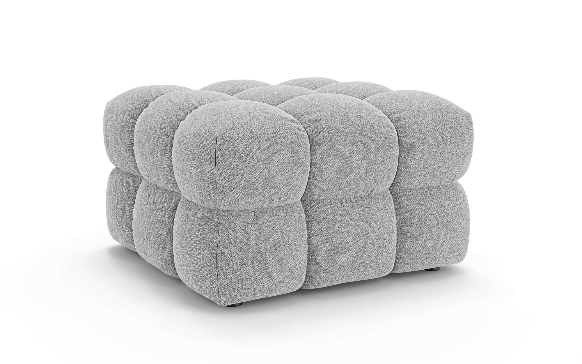 s.Oliver Polsterhocker »COBBO Sitzhocker Bubble-Optik, Maße B/T/H: 80/80/48 cm«, passend zum Sofa, moderne Steppung und hoher Sitzkomfort