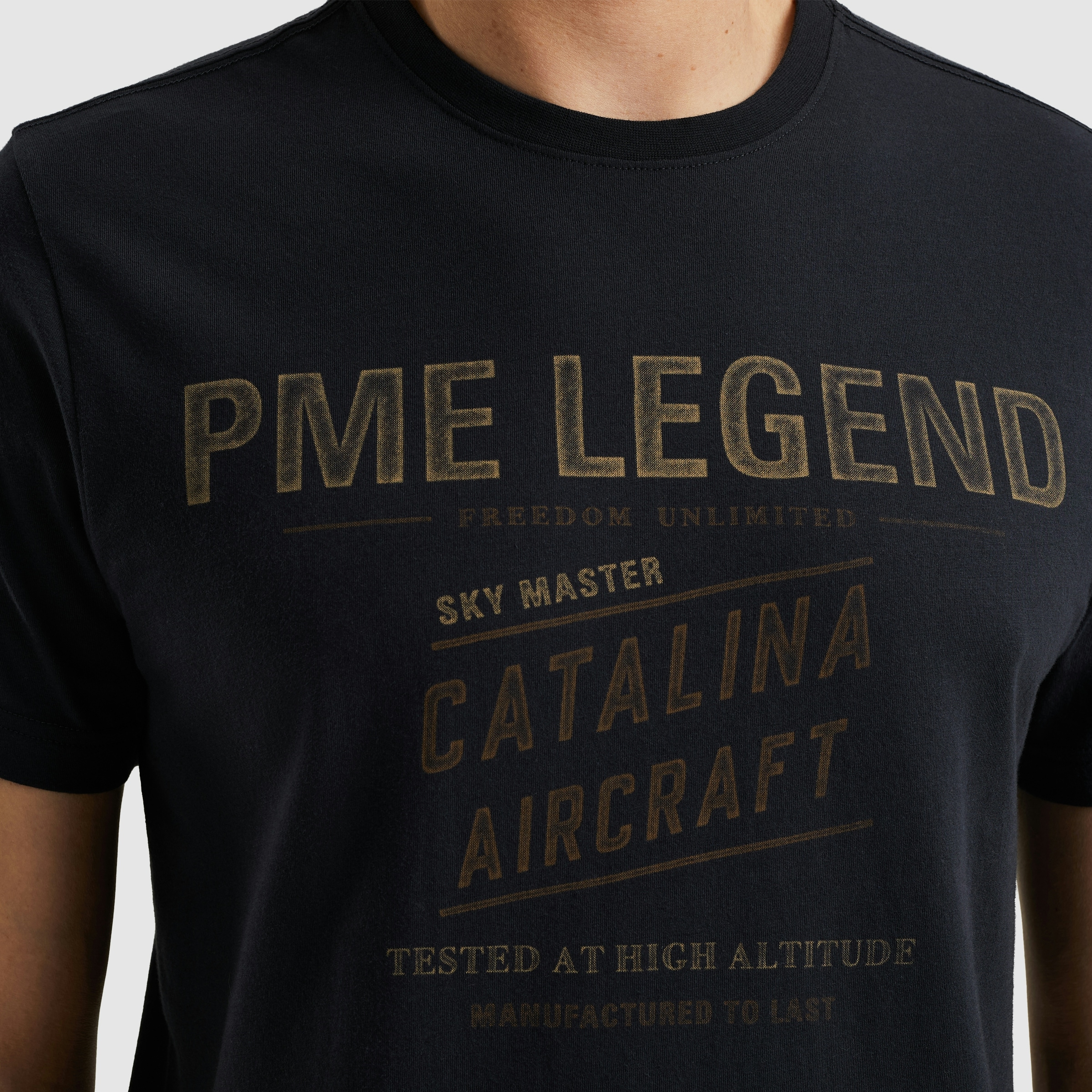 PME LEGEND T-Shirt »Short sleeve r-neck single jersey«, mit Logo-Print