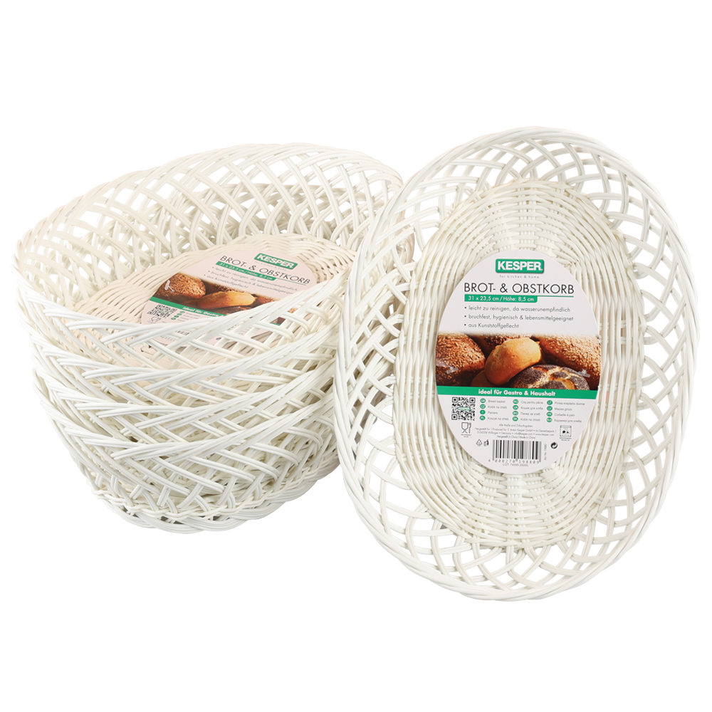 KESPER® Brotkorb »Brot- & Obstkorb, oval, 5er Set« Breite ca. 31 cm