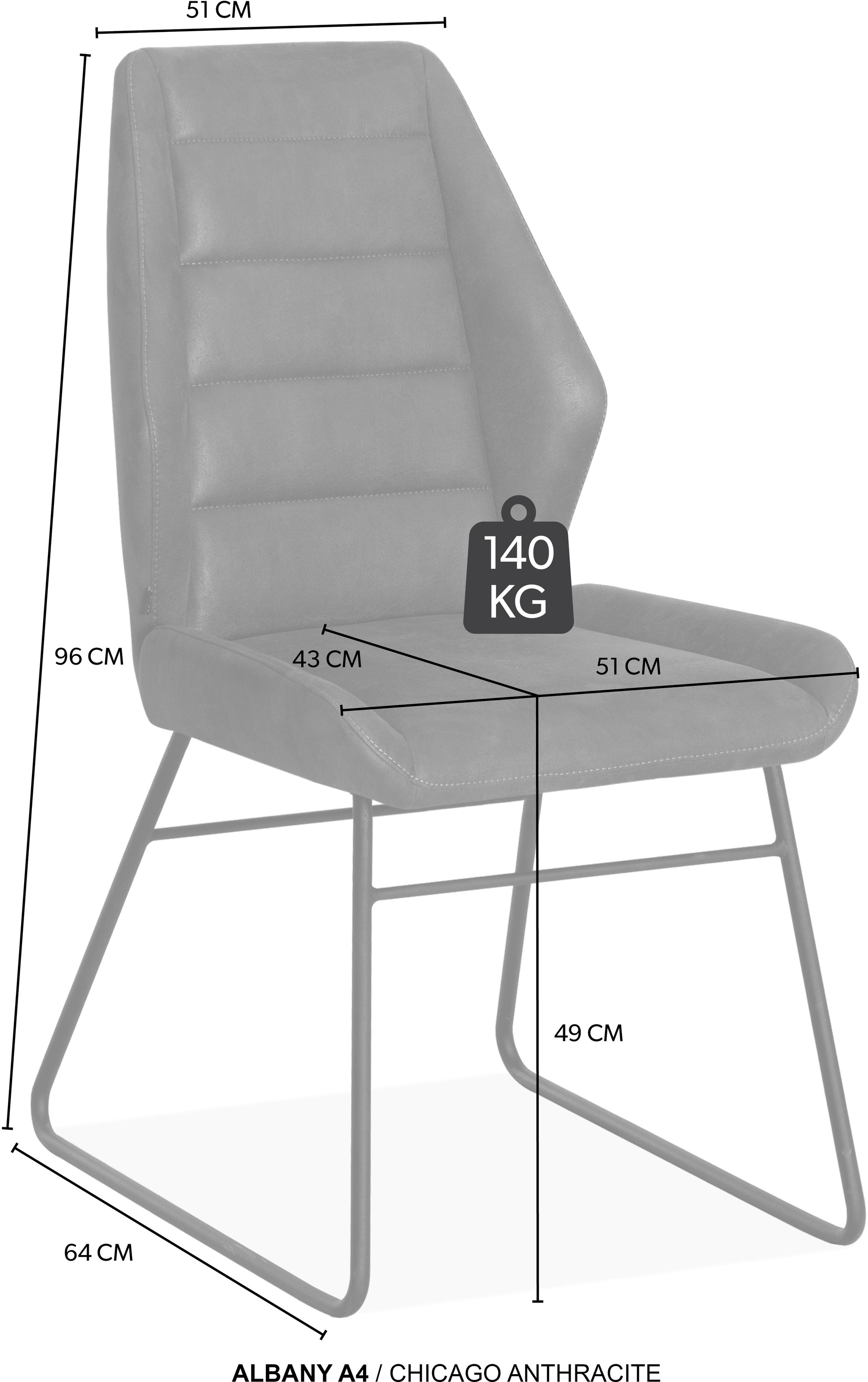 OMG Design Esszimmerstuhl »Albany« (Set) 1 Stk.Esszimmerstuhl, pflegeleichter Bezug