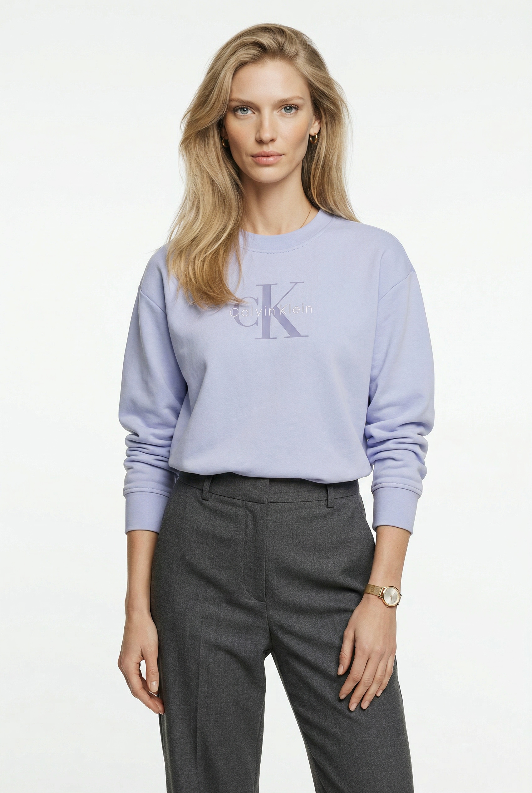 Calvin Klein Jeans Sweatshirt »FRENCH TERRY MONOLOGO CREW«, Regular fit, Logoschriftzug
