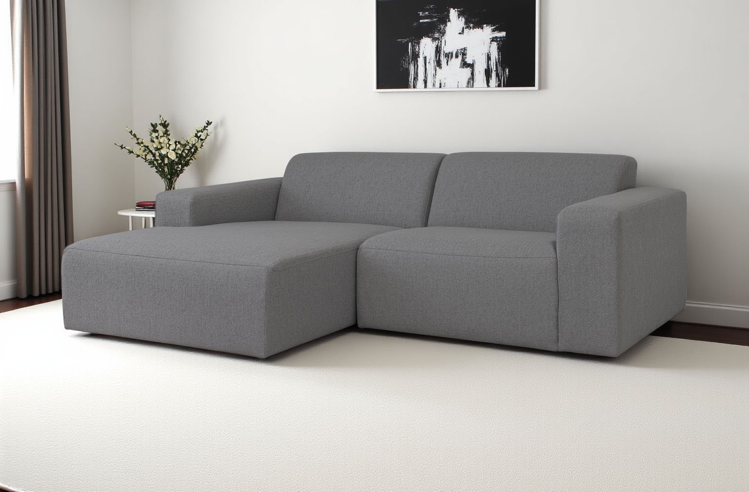 INOSIGN Ecksofa »Koa,228cm, L-Form, Modulsofa, Webstoff, Cord«, Designsofa, weicher Lounge-Sitzkomfort, Welleunterfederung, bodentief