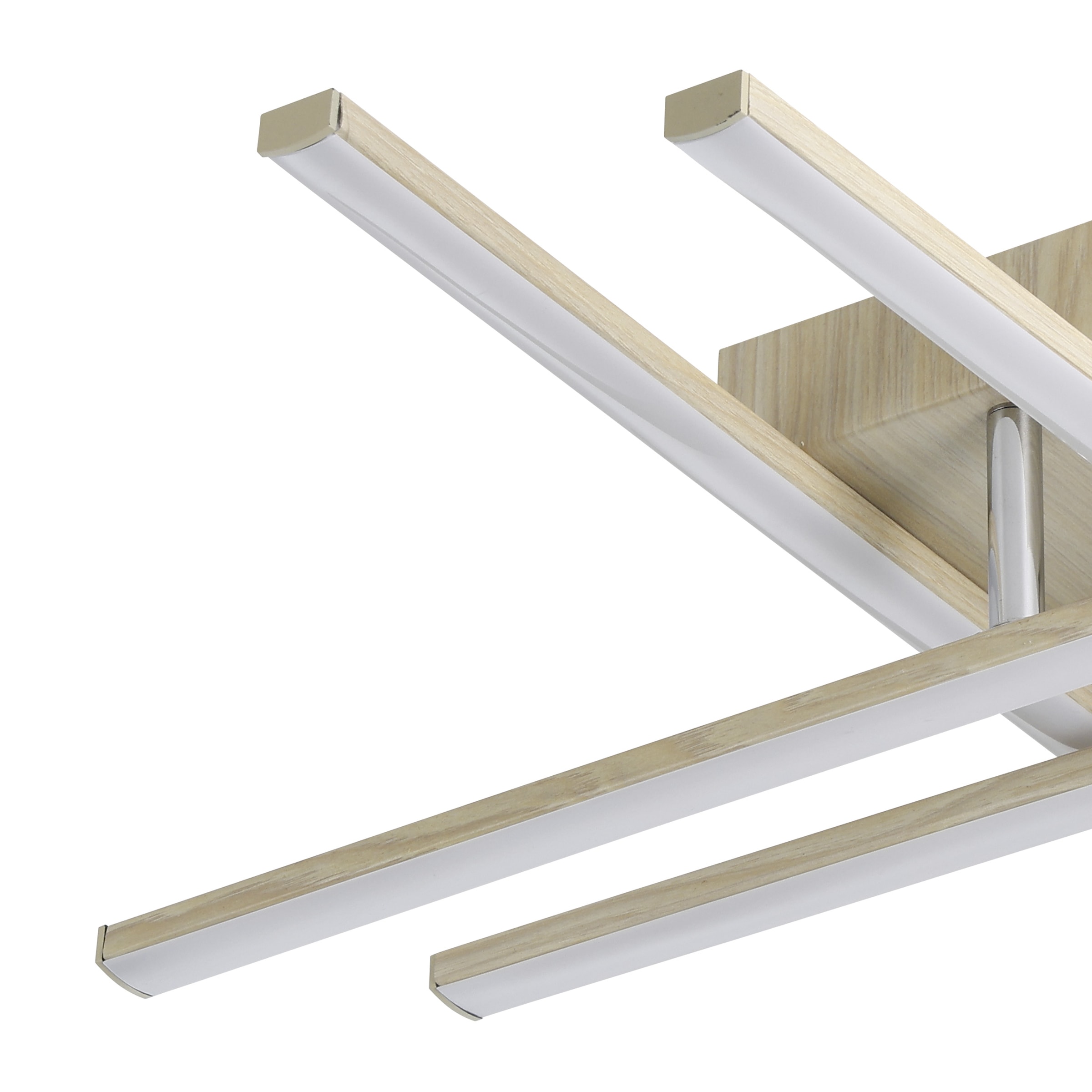 EGLO LED Deckenleuchte »LASANA 4 Wand- / Deckenlampe - Stahl, Alu - LED - 20,5W - IP20« LED-Modul 1 Stk. Warmweiß Wohzimmerlampe, Esszimmerlampe, Flur, Schlafzimmer, L51xB51xH10,5 cm