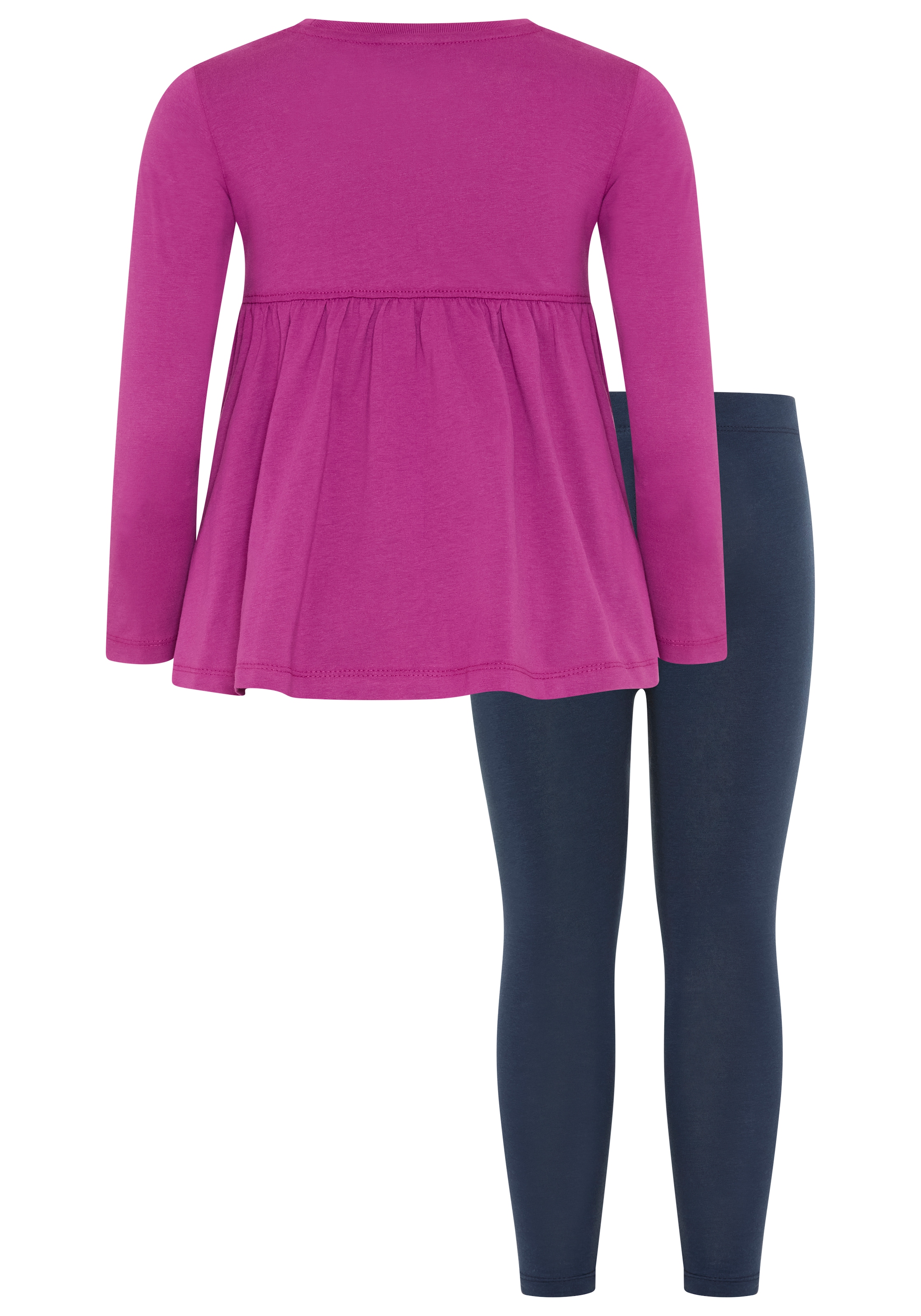 KIDSWORLD Langarmshirt & Leggings »2tlg. Set Shirt + Leggings mit schöner Paillettenapplikation« Set, 2, 2 Süßes Outfit für kleine Mädchen