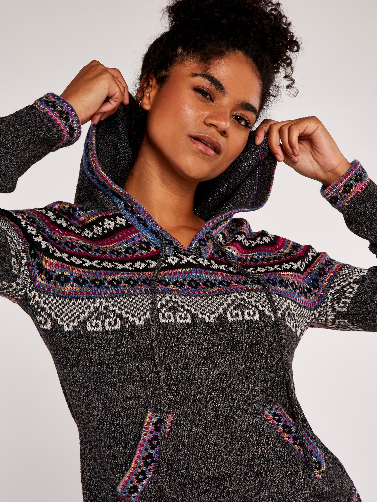 Apricot Strickpullover »Norweger-Strick« mit Taschen