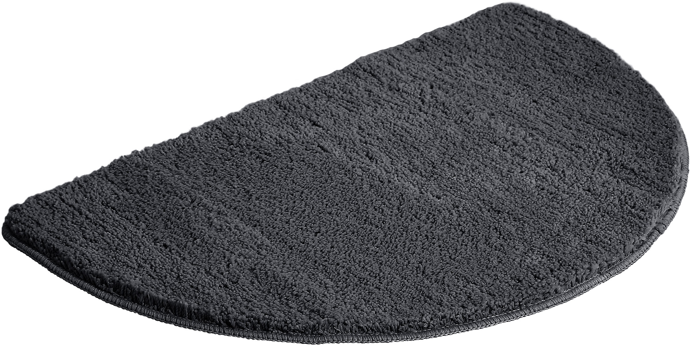 my home Badematte »Inga, Badezimmer Teppich, Badvorleger«, rutschhemmend beschichtet, schnell trocknend-strapazierfähig-fußbodenheizungsgeeignet, Badteppich, unifarben, weich, als halbrund und rechteckig erhältlich