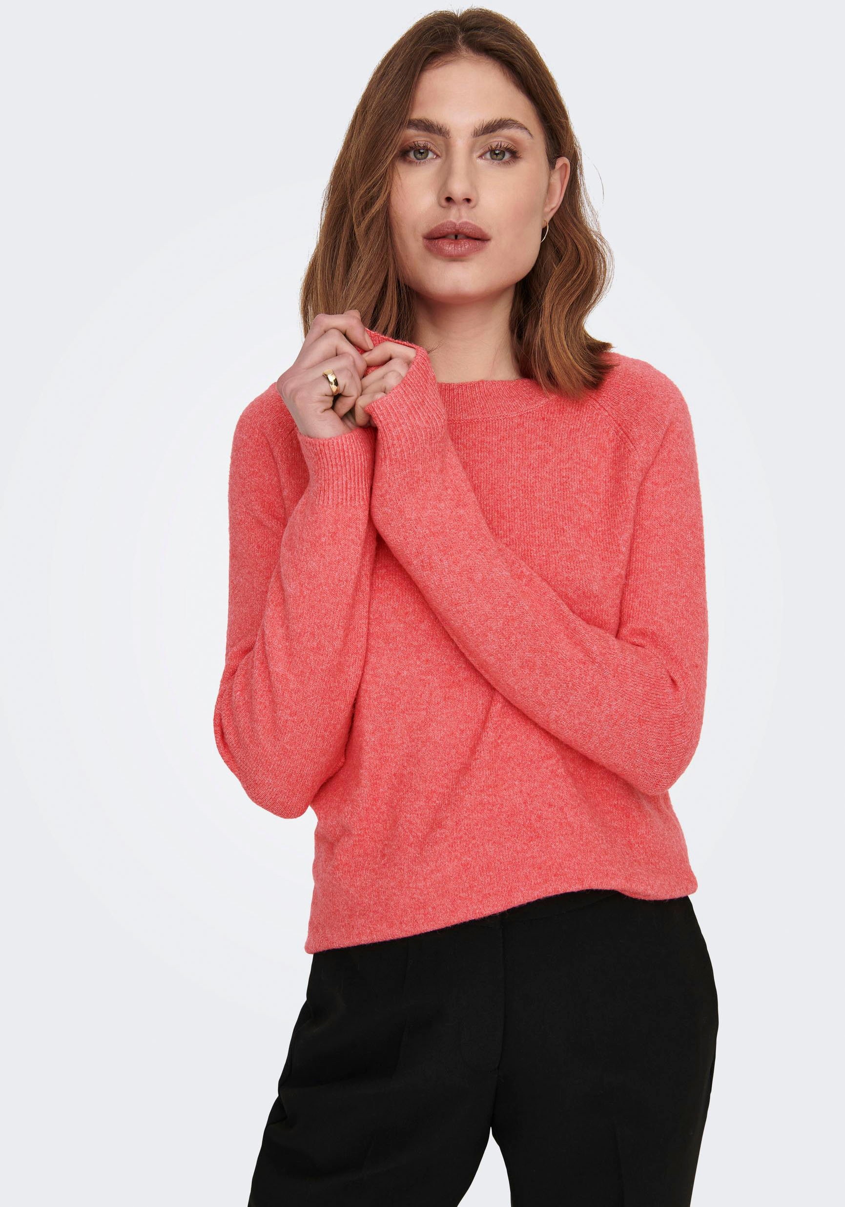 ONLY Rundhalspullover »ONLRICA LIFE L/S PULLOVER KNT NOOS«