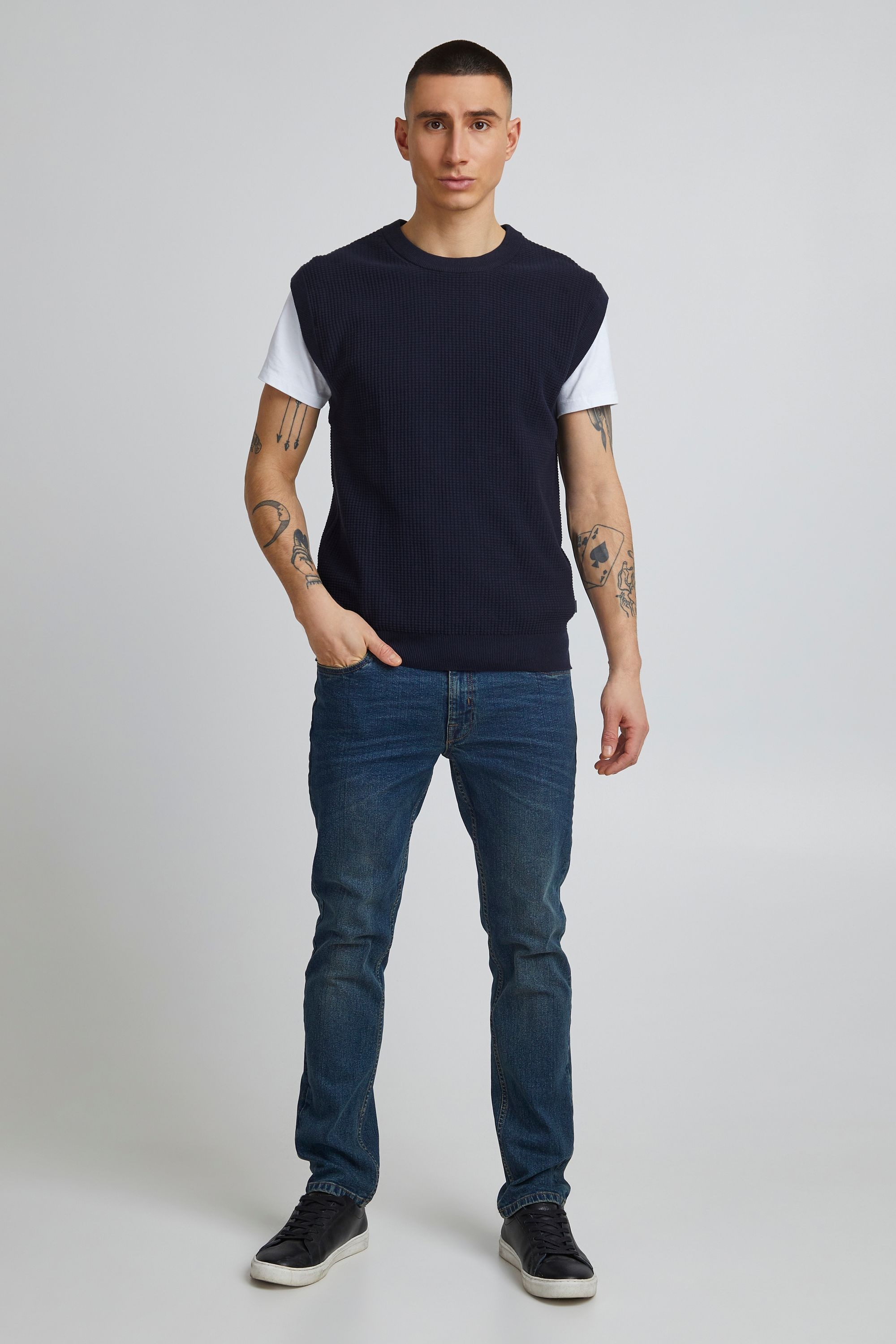 !Solid Rundhalspullover »Strickpullunder SDBaron«