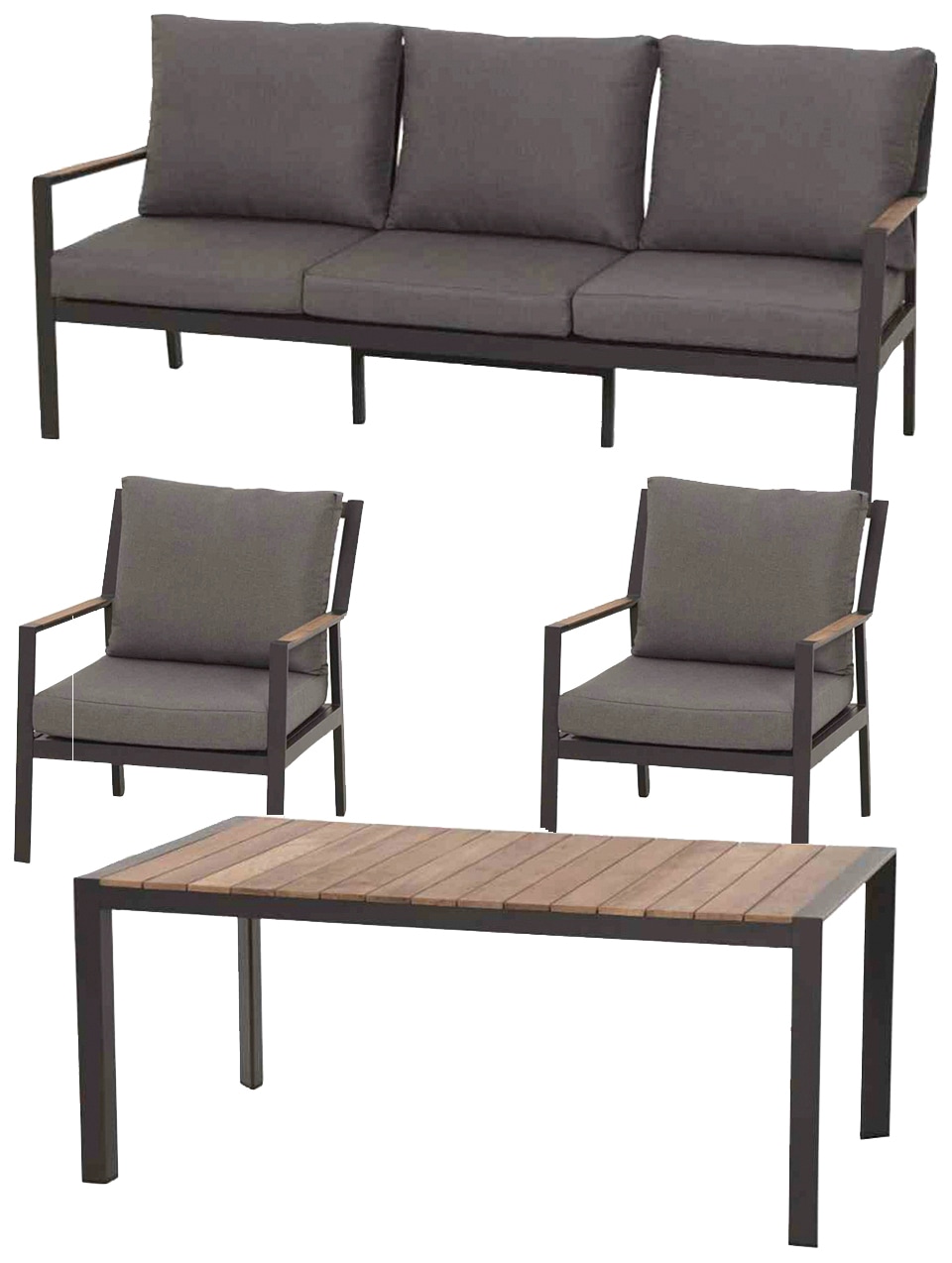 Siena Garden Gartenlounge-Set »Londra«, (4 tlg.)