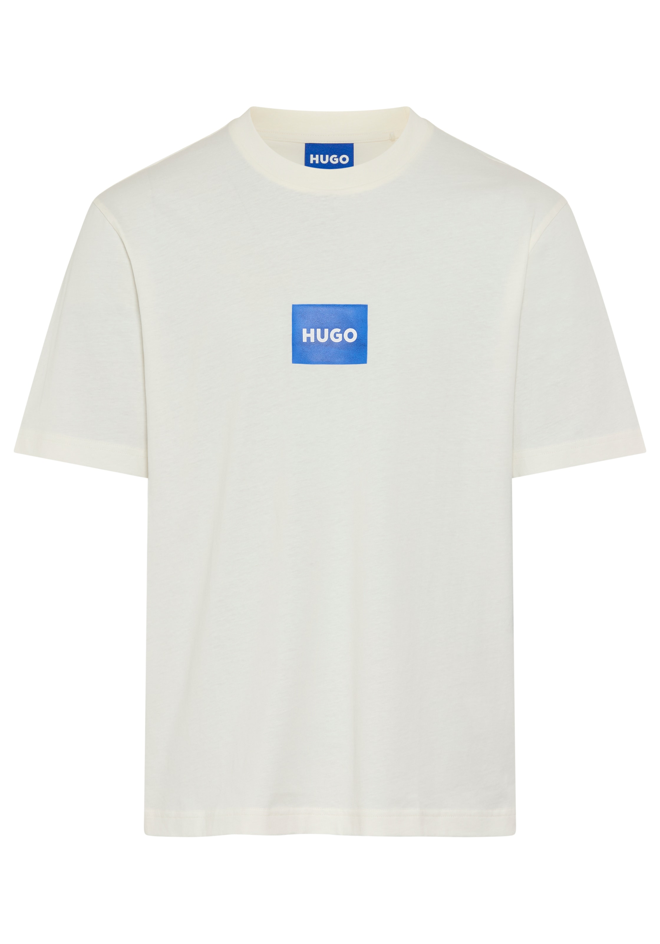 HUGO Blue T-Shirt Regular Fit, Kurzarm, Hugo-Print