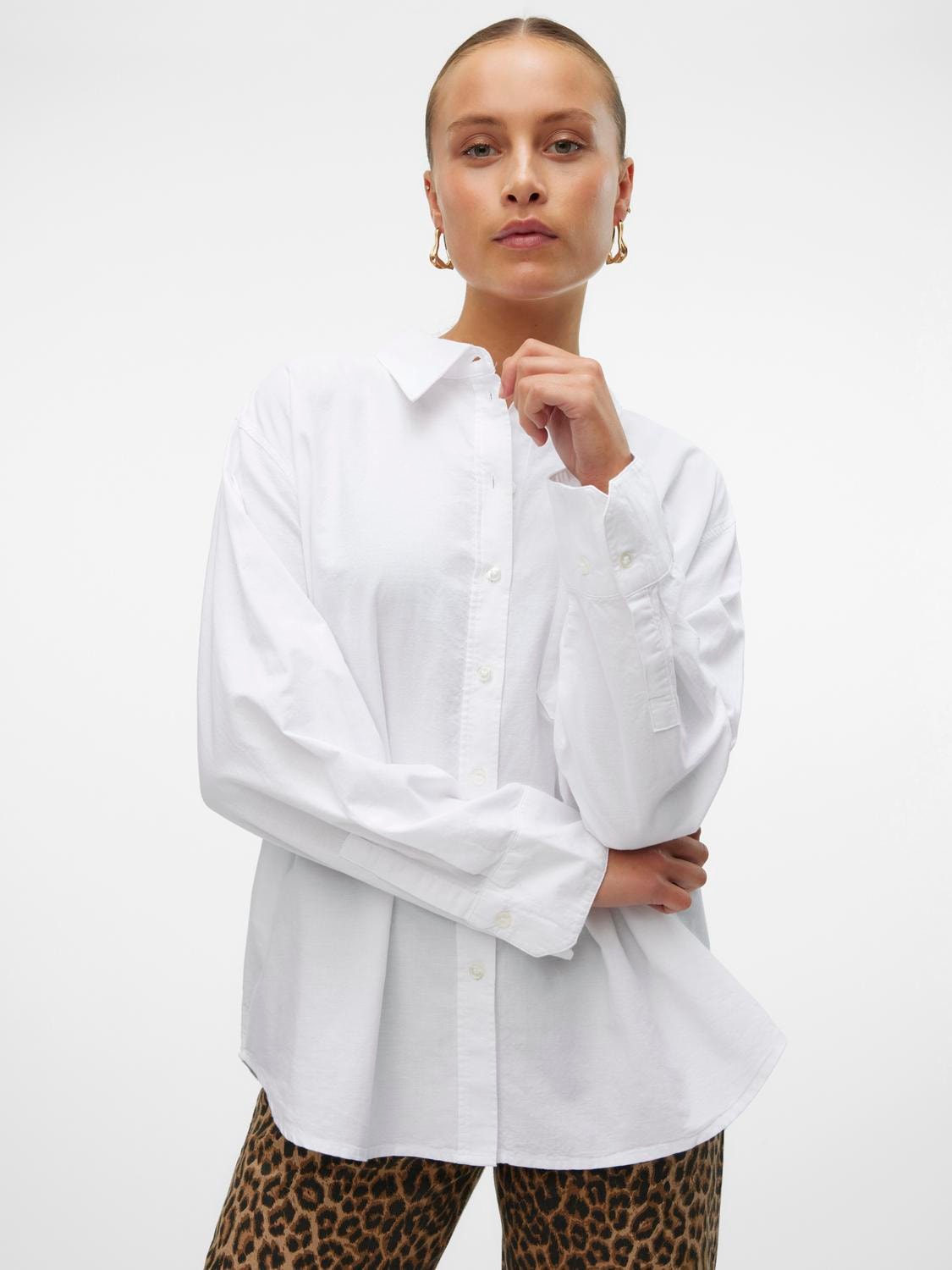 Vero Moda Langarmbluse »VMIDA OXFORD SHIRT WVN GA NOOS«