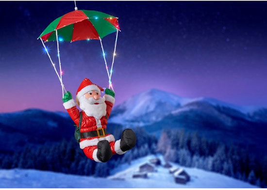 BONETTI LED Dekofigur »Weihnachtsmann mit flammig-flammig, bei aussen OTTO Weihnachtsdeko Fallschirm«, 30