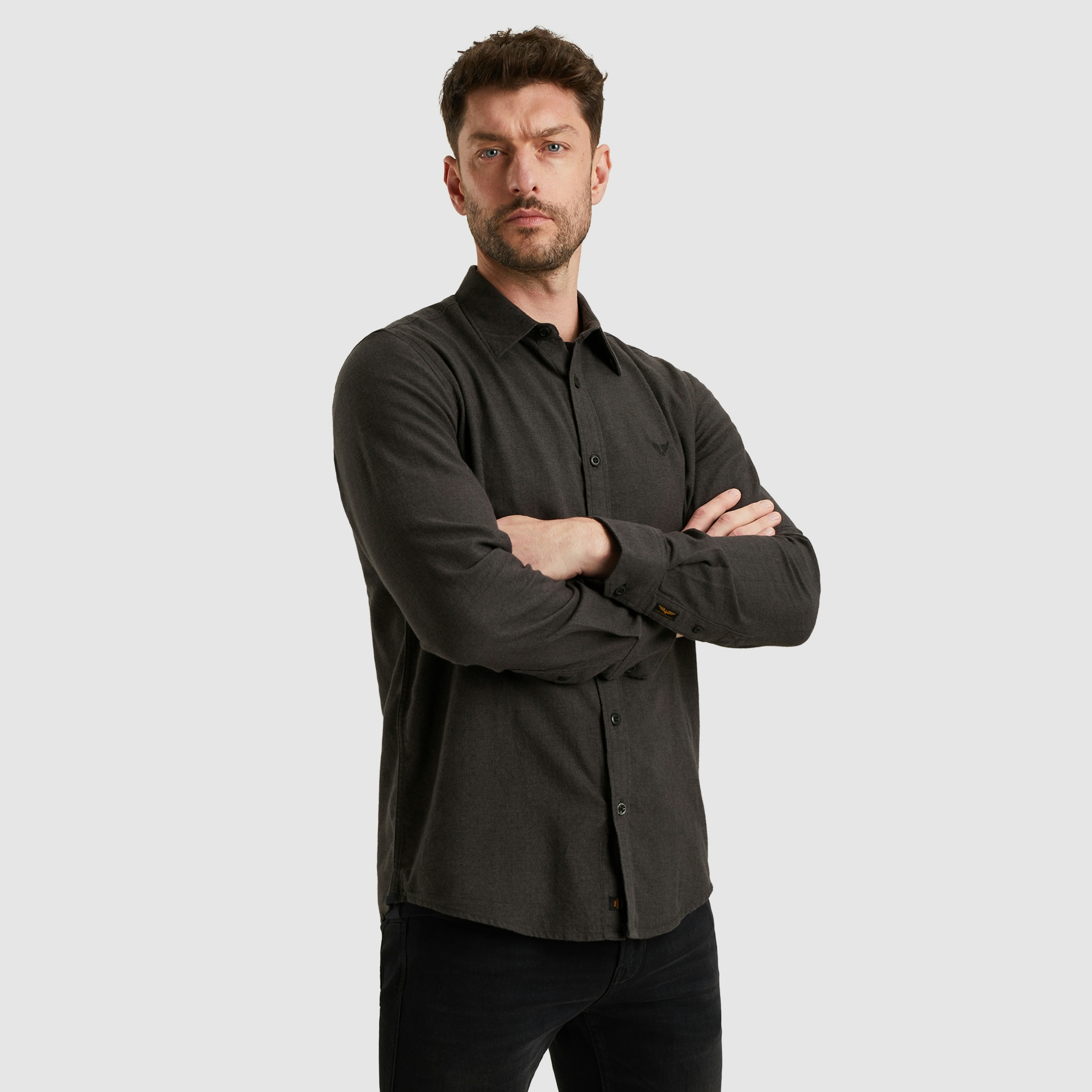 PME LEGEND Langarmhemd mit Knopfleiste