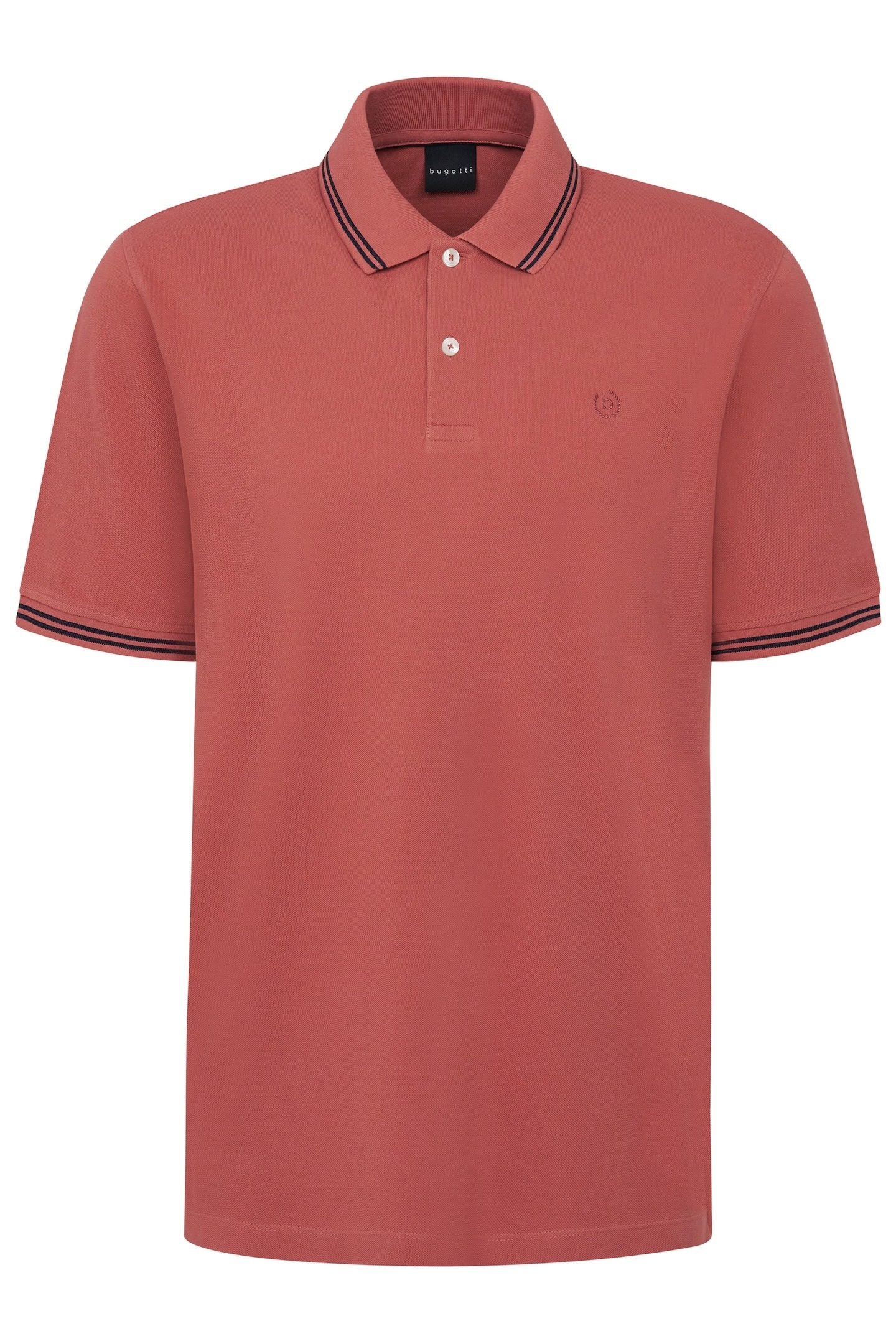 bugatti Poloshirt, mit Kontraststreifen und Bruststickerei