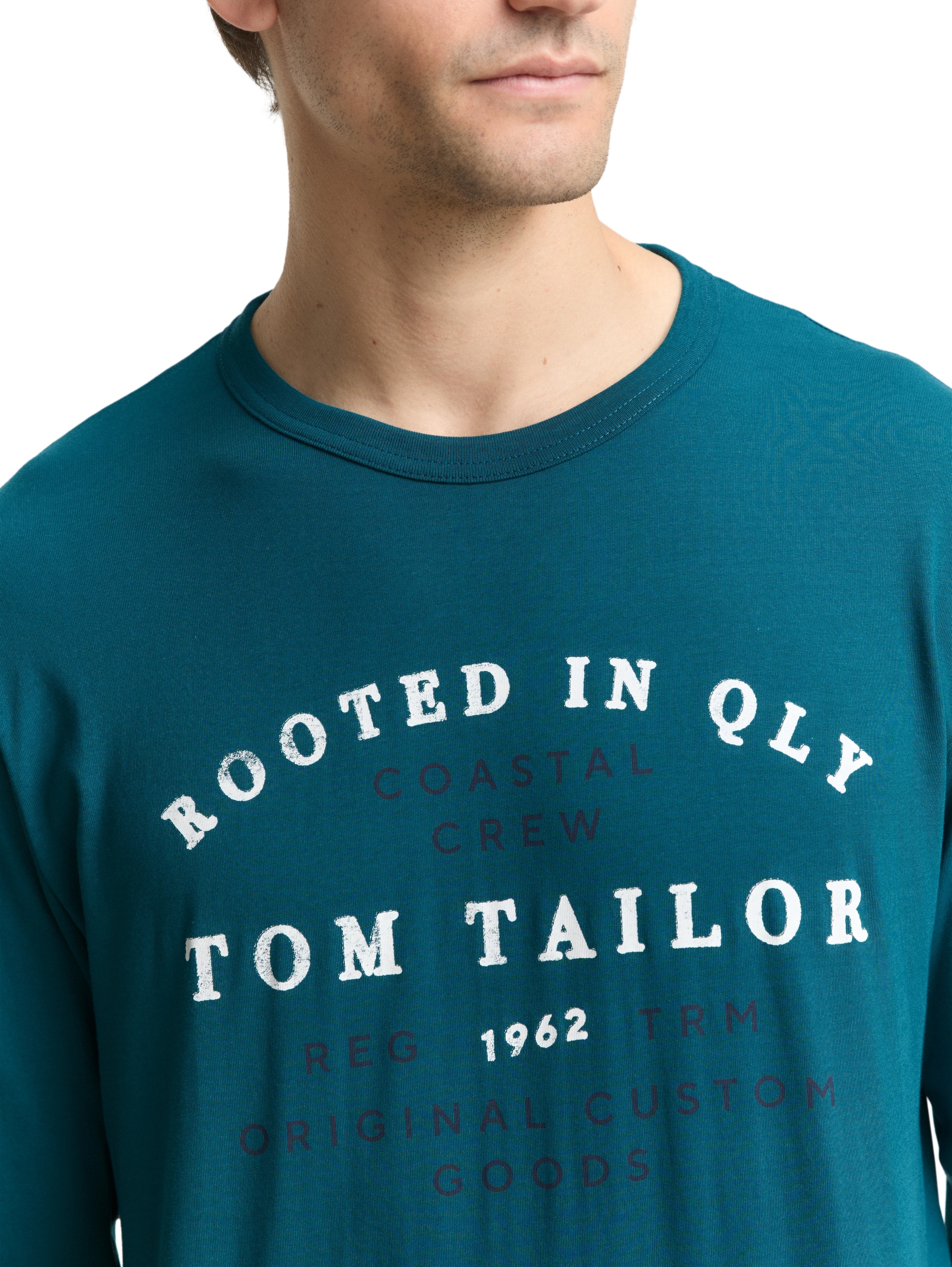 TOM TAILOR Langarmshirt mit Logo Schriftzug