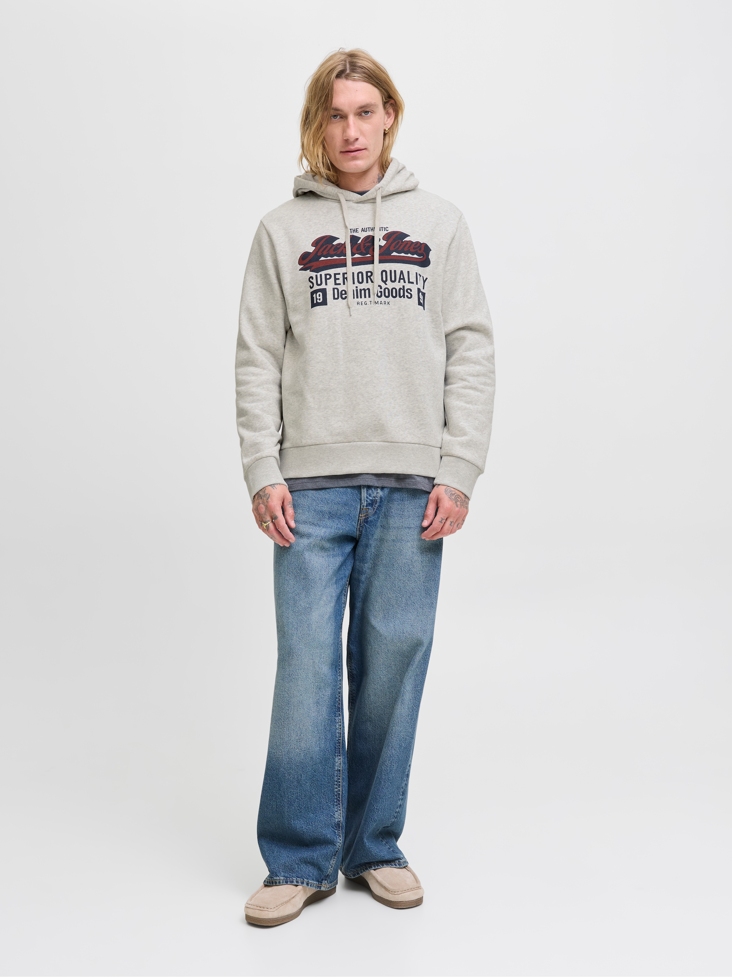 Jack & Jones Kapuzensweatshirt »JJELOGO SWEAT HOOD 2 COL 25/26 NOOS«, mit stylischem Print
