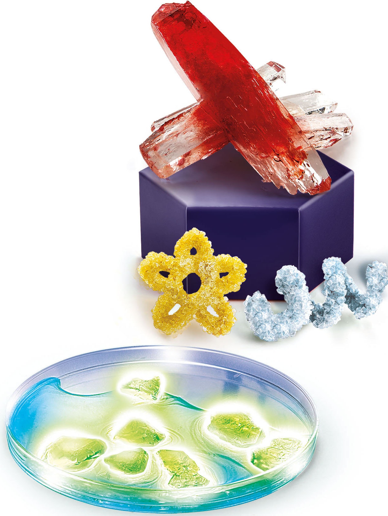 Clementoni® Experimentierkasten »Galileo, Kristalle selbst züchten Mega«, Made in Europe