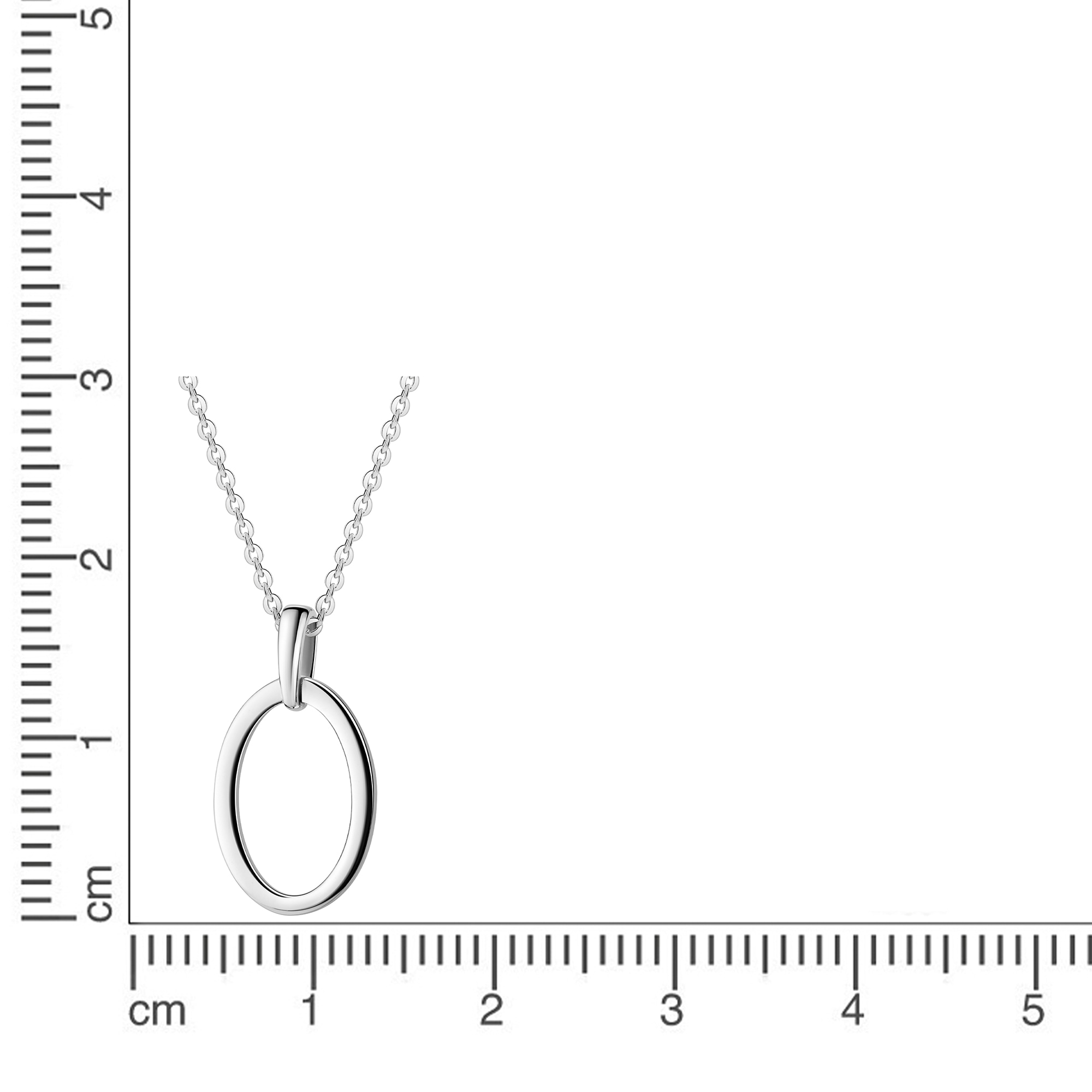 Firetti Kette mit Anhänger »Geschenk Silber 925 Halsschmuck Halskette Ankerkette ovale Form«