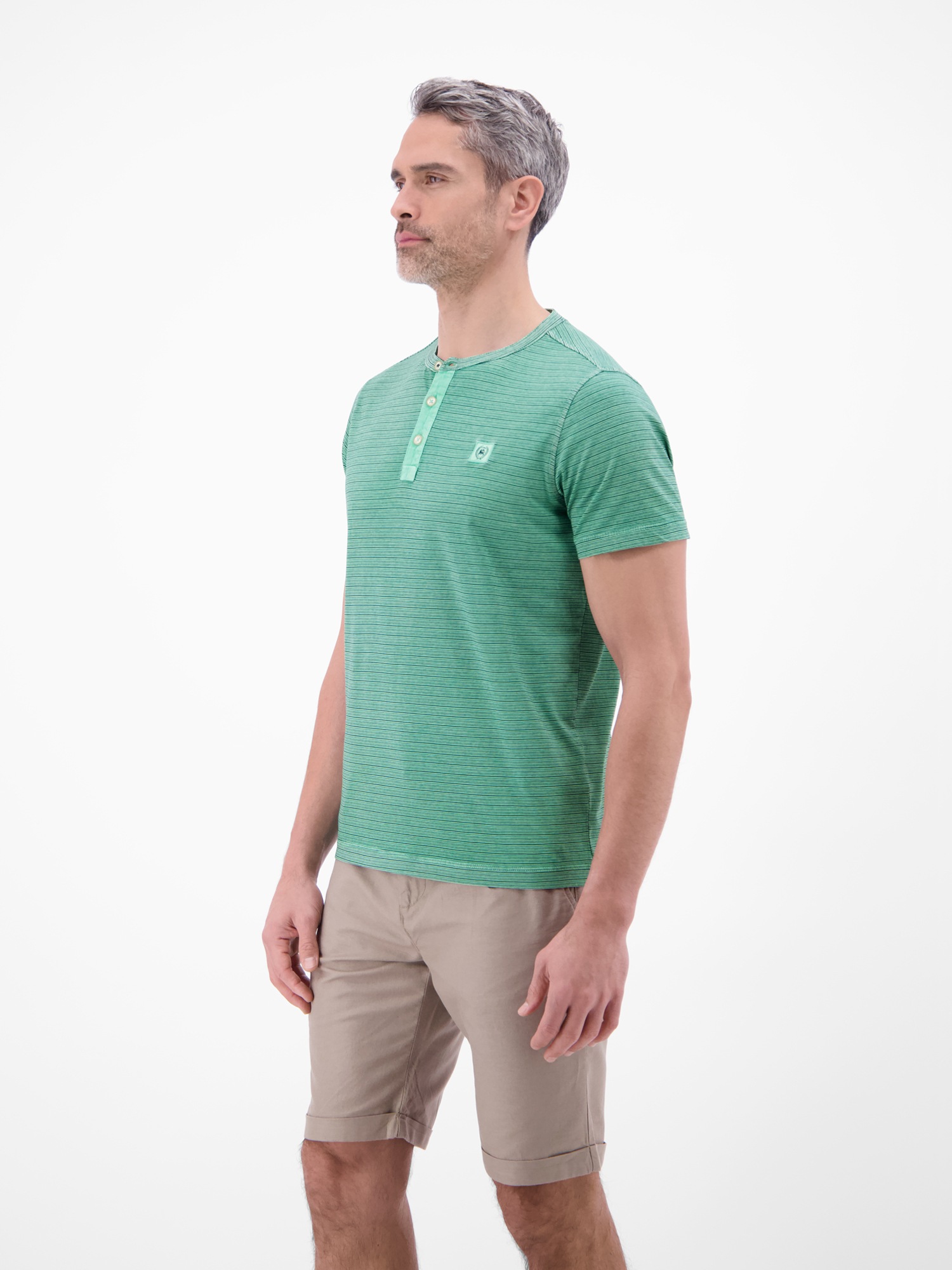 LERROS T-Shirt »T-Shirt in Fineliner-Optik, Rundhalsausschnitt«