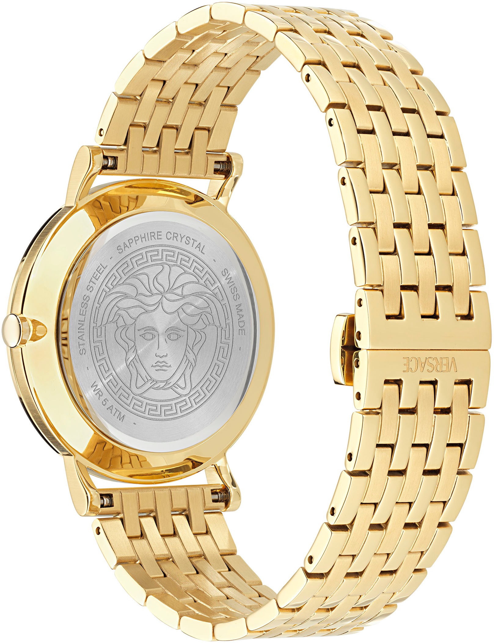 Versace Quarzuhr »GRECA SLIM«, Armbanduhr, Herrenuhr, Swiss Made, Saphirglas, analog