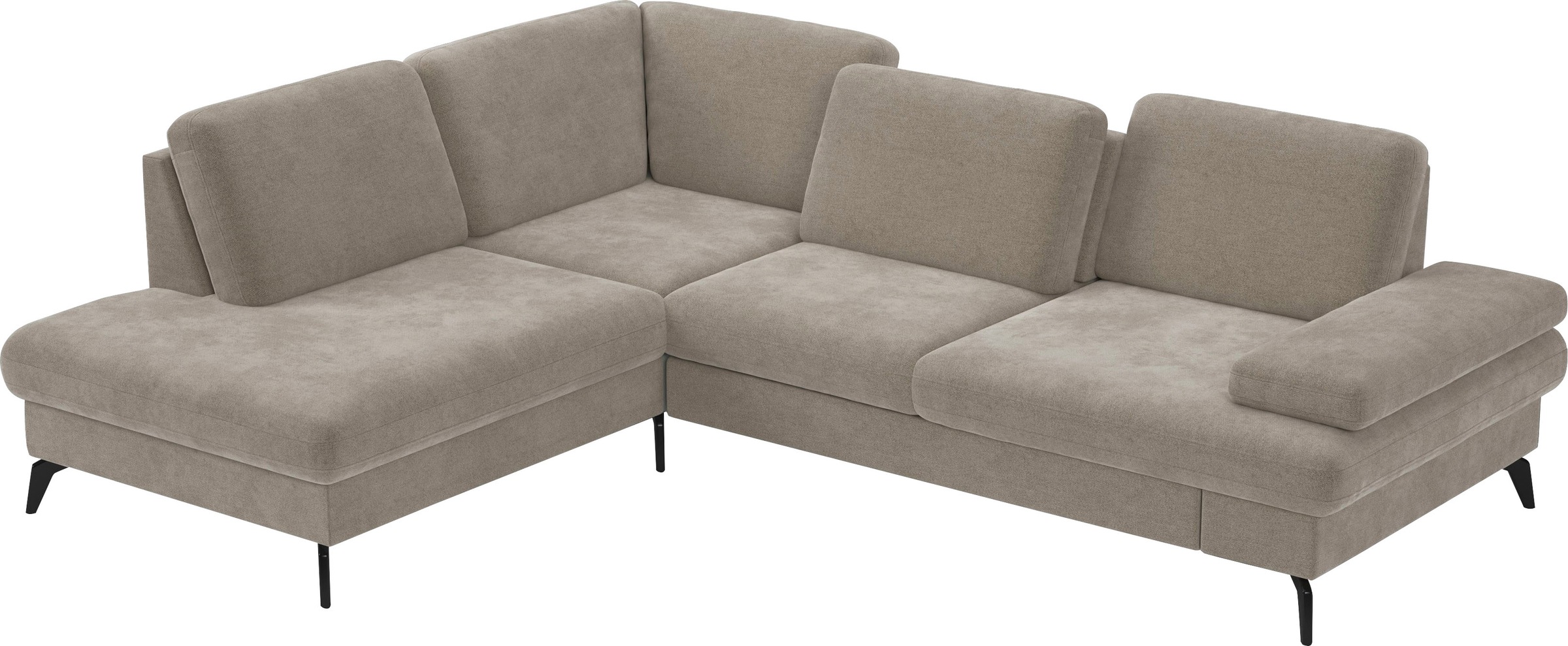 sit&more Ecksofa »Morris L-Form, inkl. Sitztiefenverstellung«, wahlweise mit Armteilverstellung, Bettfunktion & Bettkasten