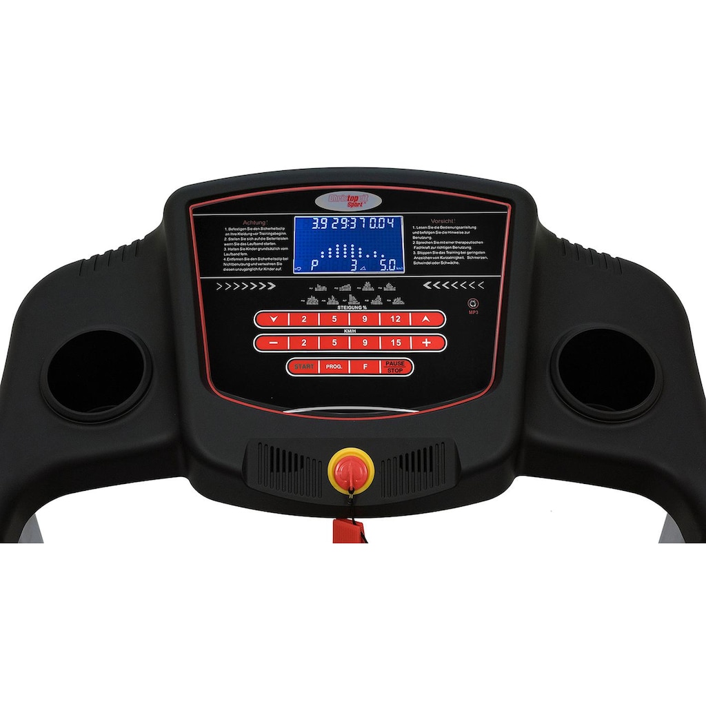 Christopeit Sport® Laufband »TM 400 Black Edition«, Empfänger für drahtlosen Pulsmessgurt im Computer enthalten