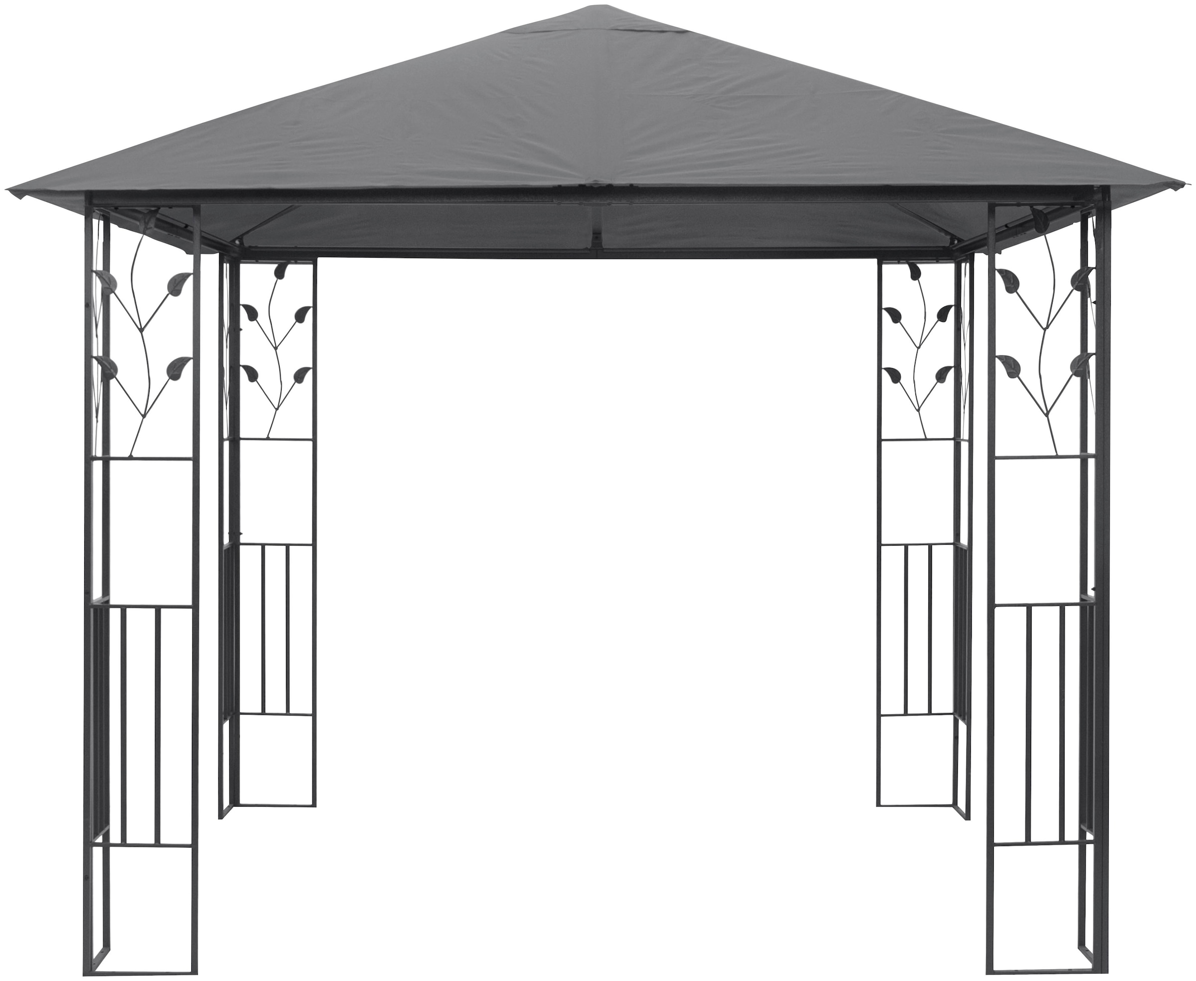 KONIFERA Pavillon »Athen«, BxT: 300x300 cm, Blätter-Optik, inkl. 4 Seitenteile und Ersatzdach