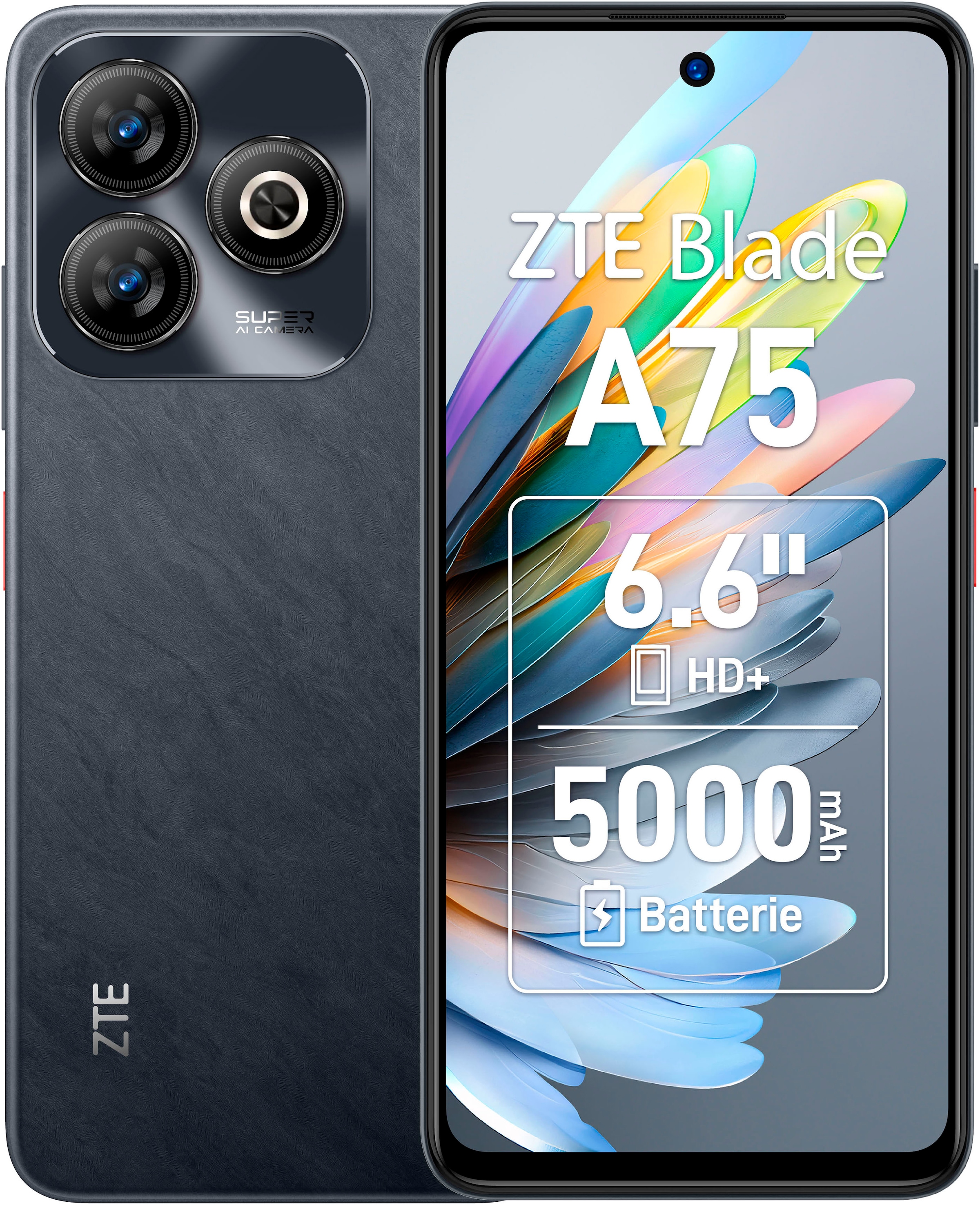 ZTE Smartphone »Blade A75«, schwarz