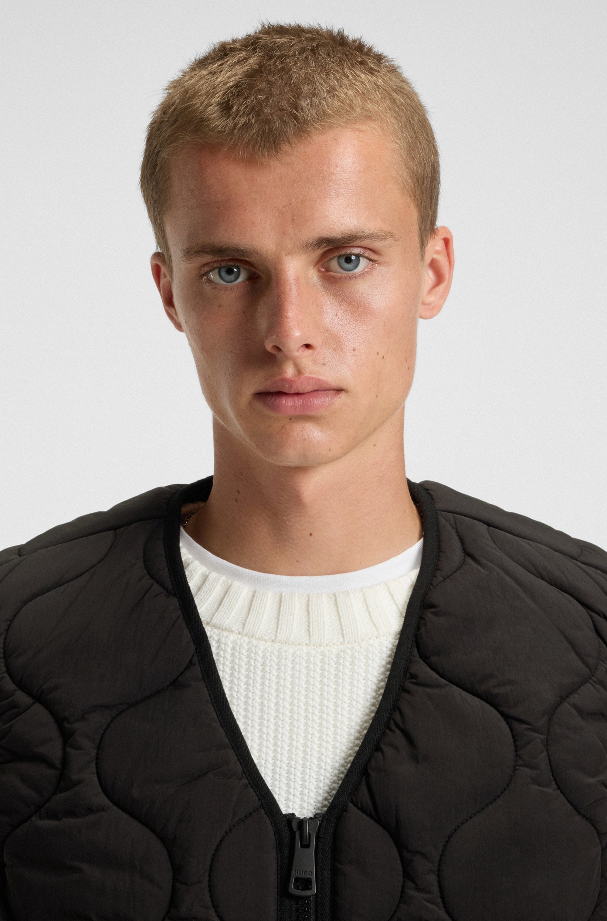 HUGO Blue Steppweste »Bocolino«, V-Ausschnitt, relaxed fit, Reißverschluss