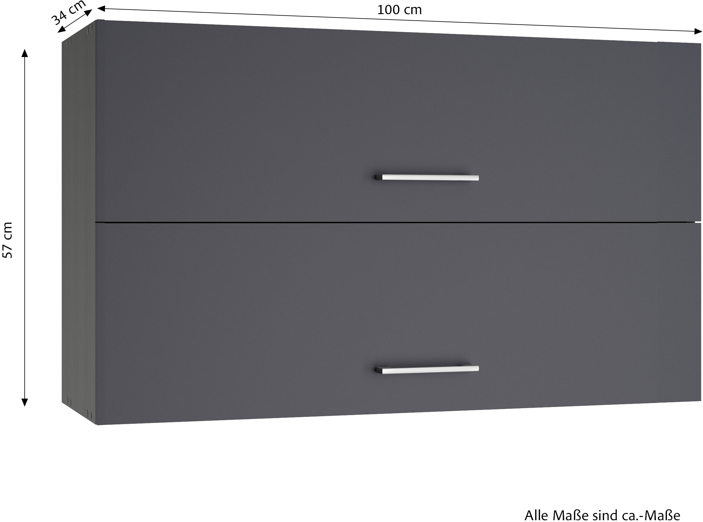 KOCHSTATION Klapphängeschrank »KS-Milan« Klapphängeschrank 100 cm, matte oder hochglänzende Fronten