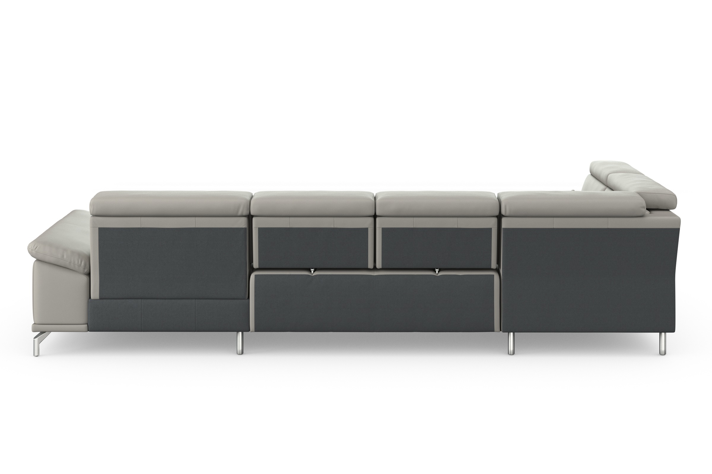 sit&more Wohnlandschaft »Cabrio U-Form, mit Sitztiefenverstellung, Arm- und Kopfteilverstellung«, 3 Nierenkissen, Federkern, optional Bettfunktion und Stauraum