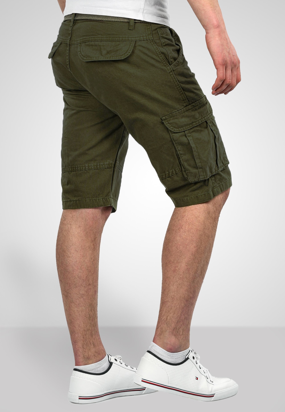 Alessandro Salvarini Cargoshorts »A. Salvarini Herren Designer Cargo Shorts Cargoshorts kurze Hose Gürtel AS037«