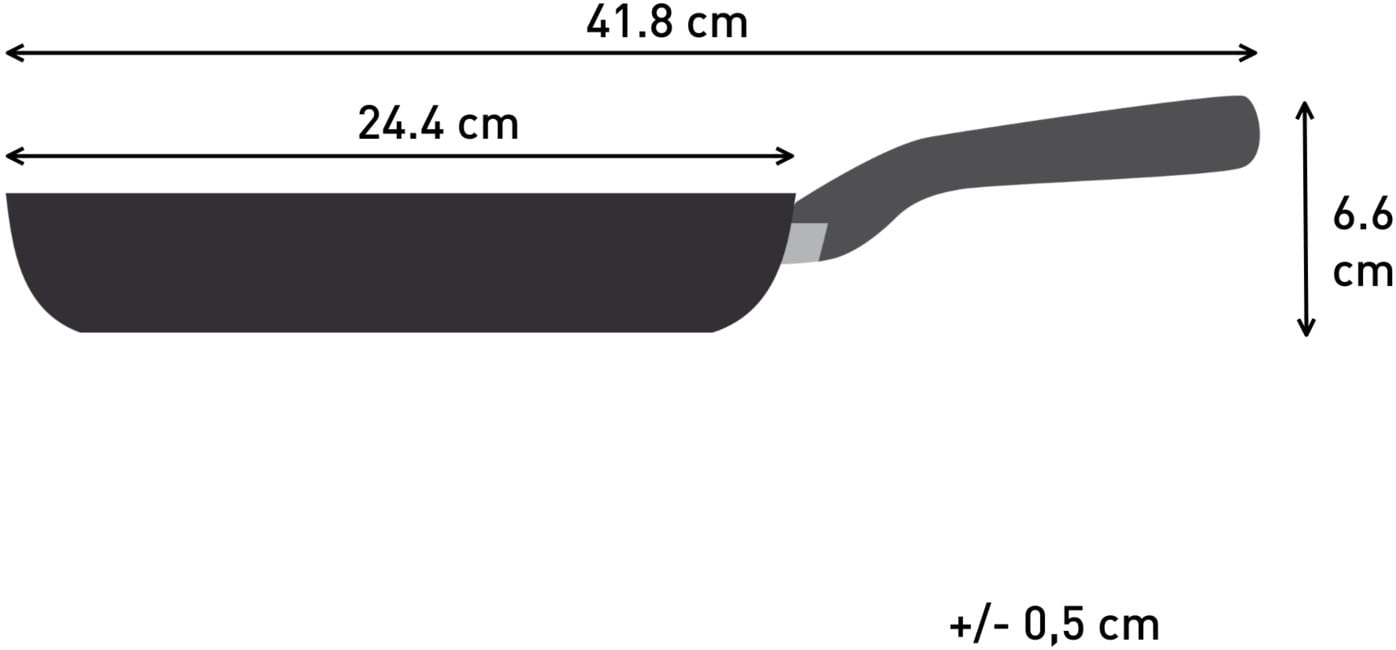 Tefal Bratpfanne »Hard Titanium Essential, Titanium Antihaftversiegelung« Aluminium kompatibel mit Gas-/Elektro-/Keramikherden, nicht induktionsgeeignet