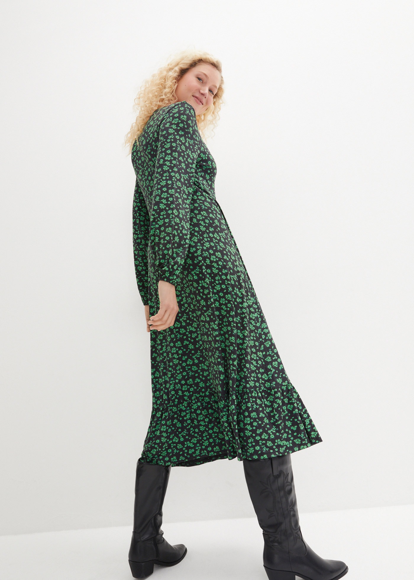 bonprix Jerseykleid »Jerseykleid aus fließendem Viskose-Mix« Jerseykleid aus fließendem Viskose-Mix