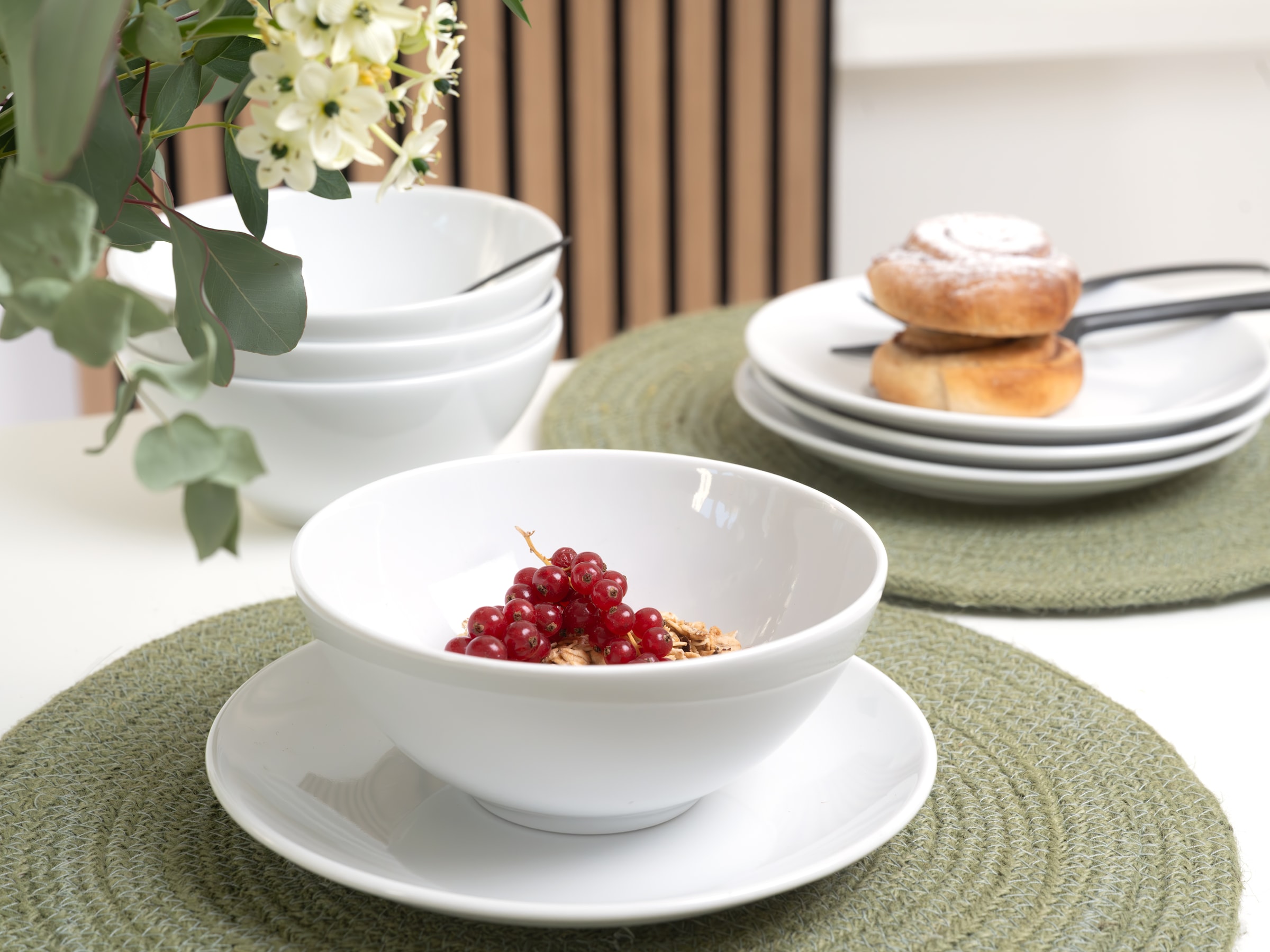 CreaTable Teller-Set »Bistrot Weiss, Tellerset 12-tlg.« Klassisch, Zeitlos