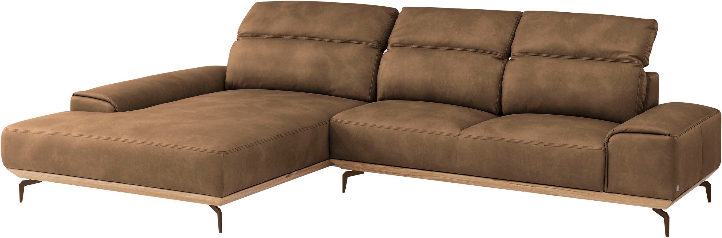 Musterring Wohnlandschaft »MR 2490«, Bronze-Fuß, Sitzhöhe 48cm, wahlweise mit Funktionen, Maße 342 x 207 cm